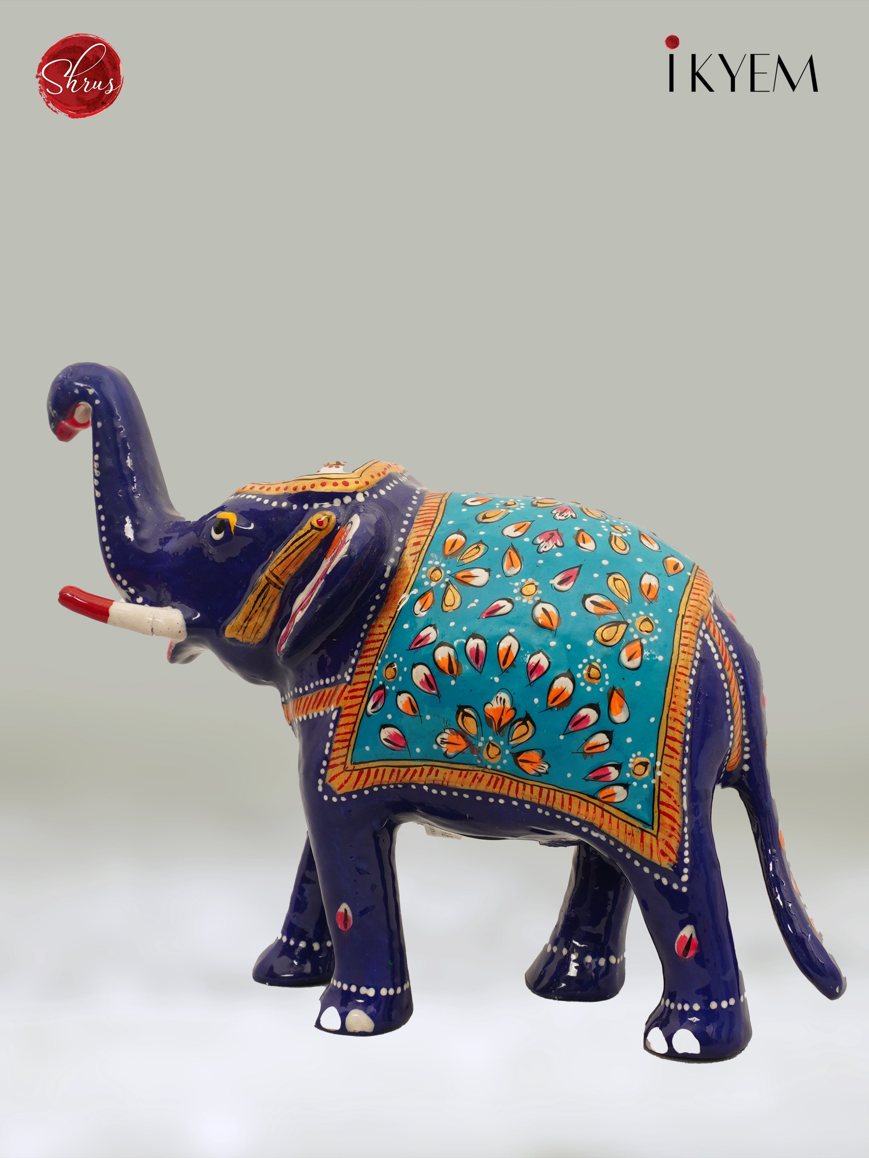 Meenakari Wooden Elephant