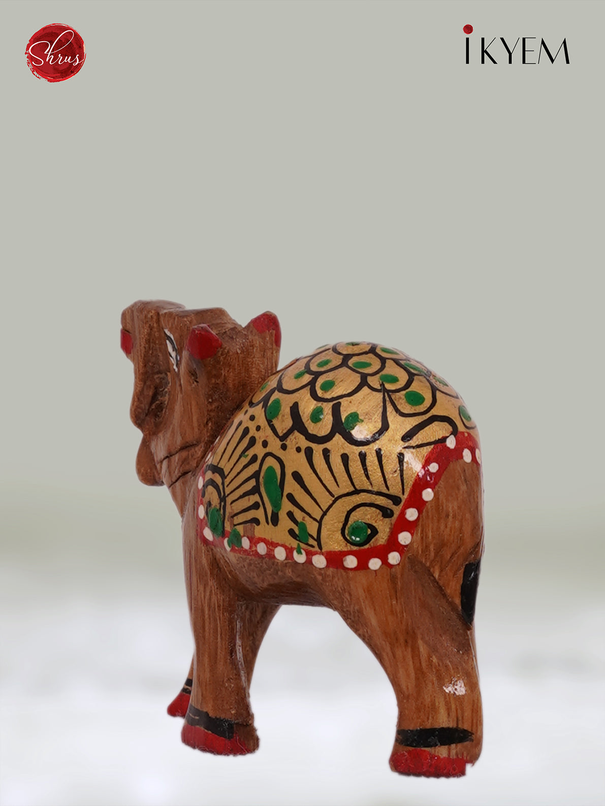 hand painted wooden camel