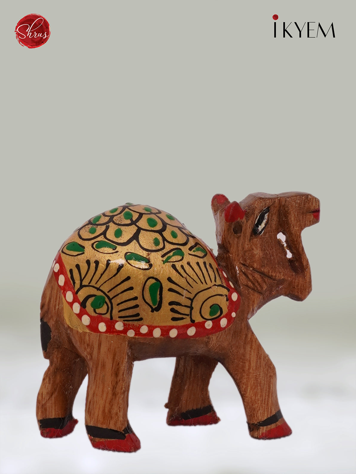 hand painted wooden camel