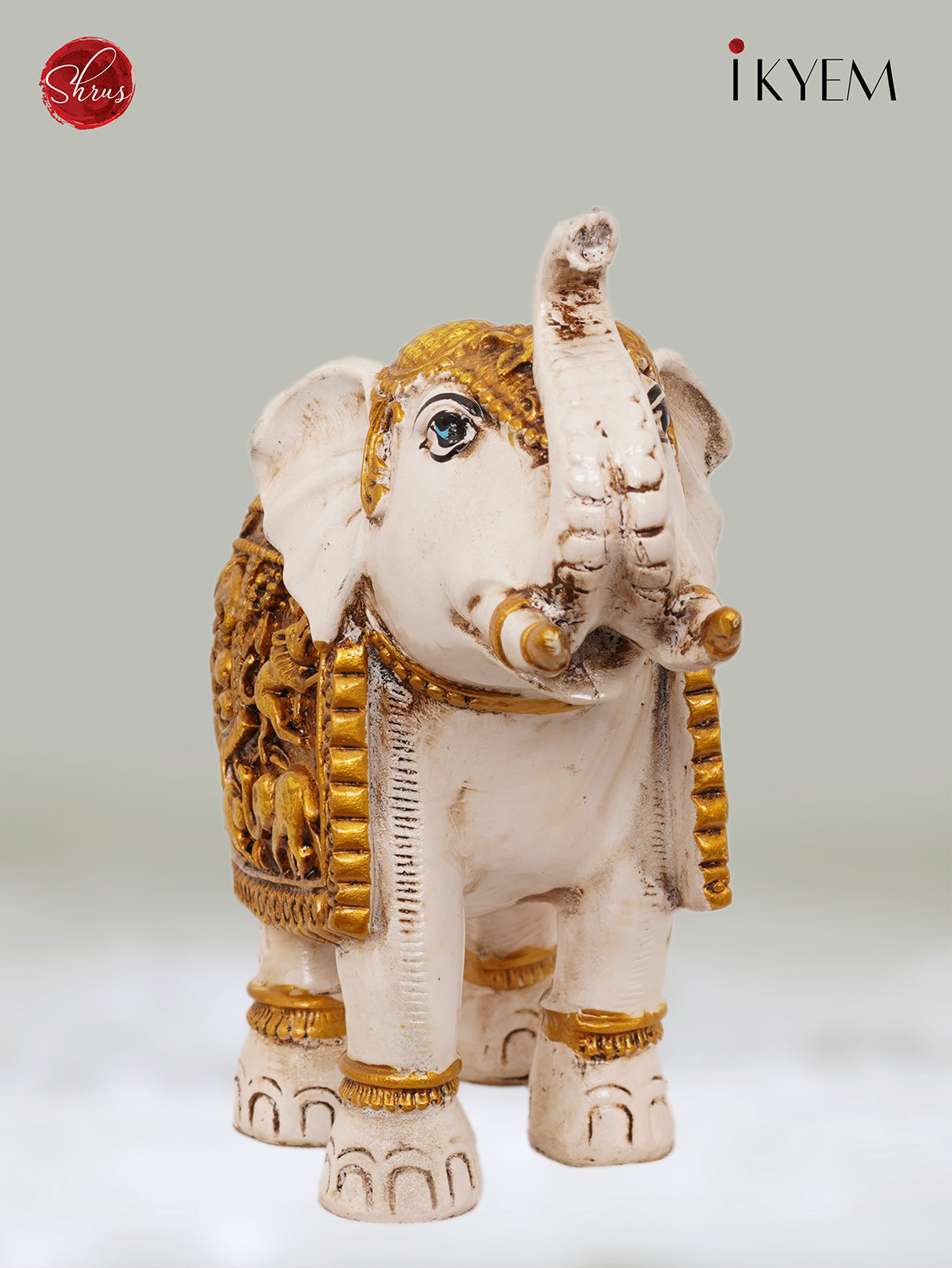 Gold Hand painted Elephant (Ceramic) - Return Gift