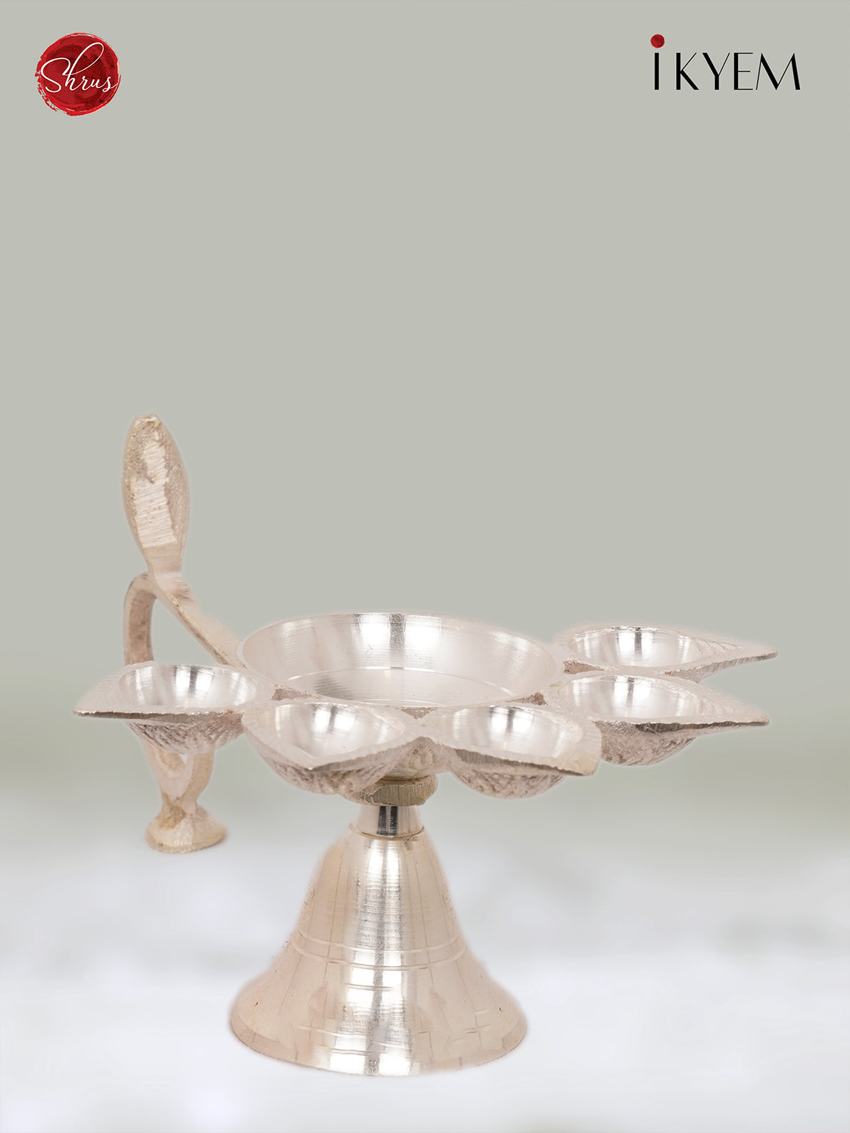 Silver Aarthi Lamp - 3 Inch - 3E26134