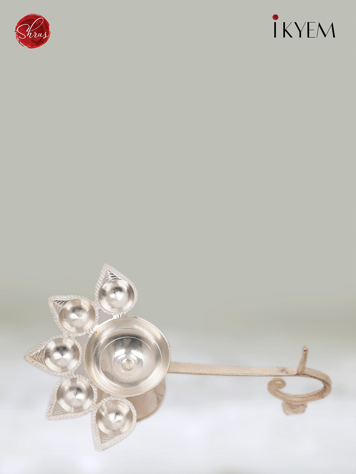Silver Aarthi Lamp - 3 Inch - 3E26134