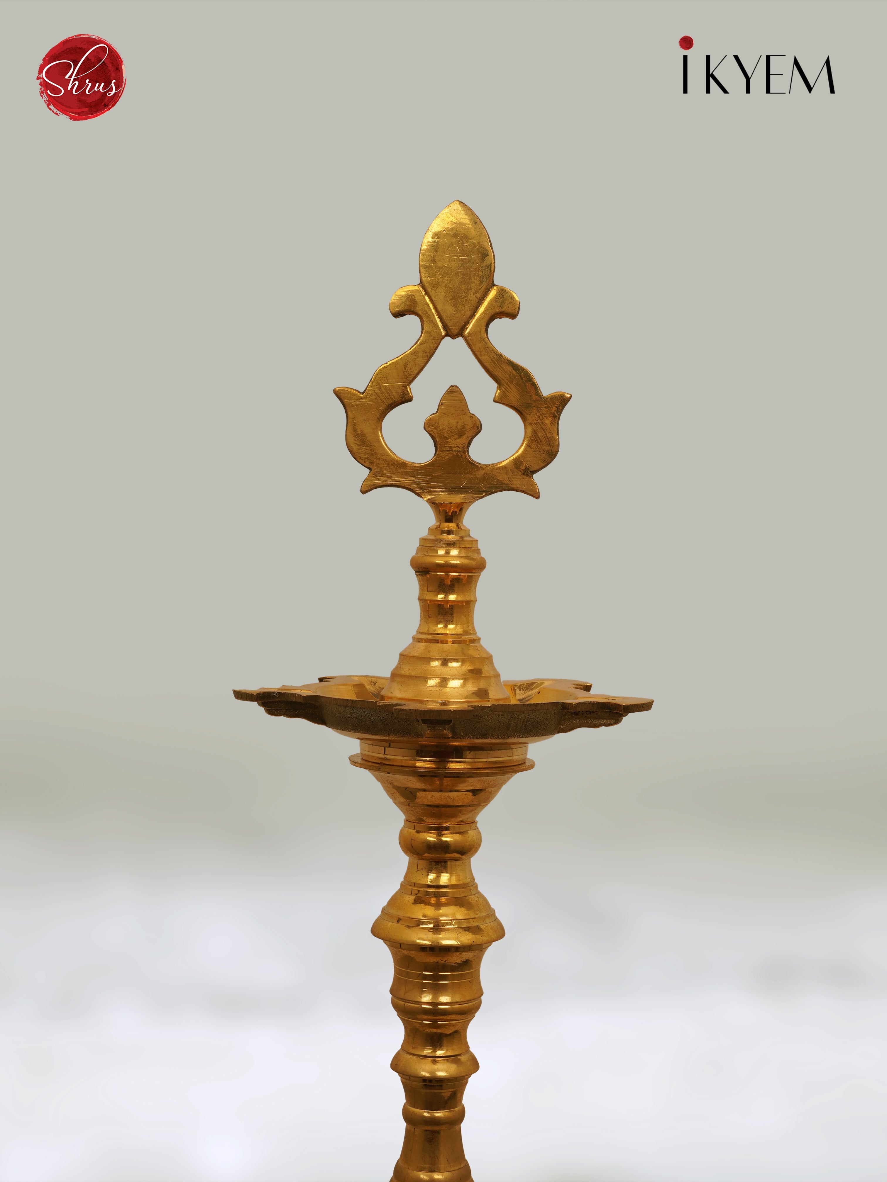 Brass Vel Kuthu Velakku With 5 Thirees