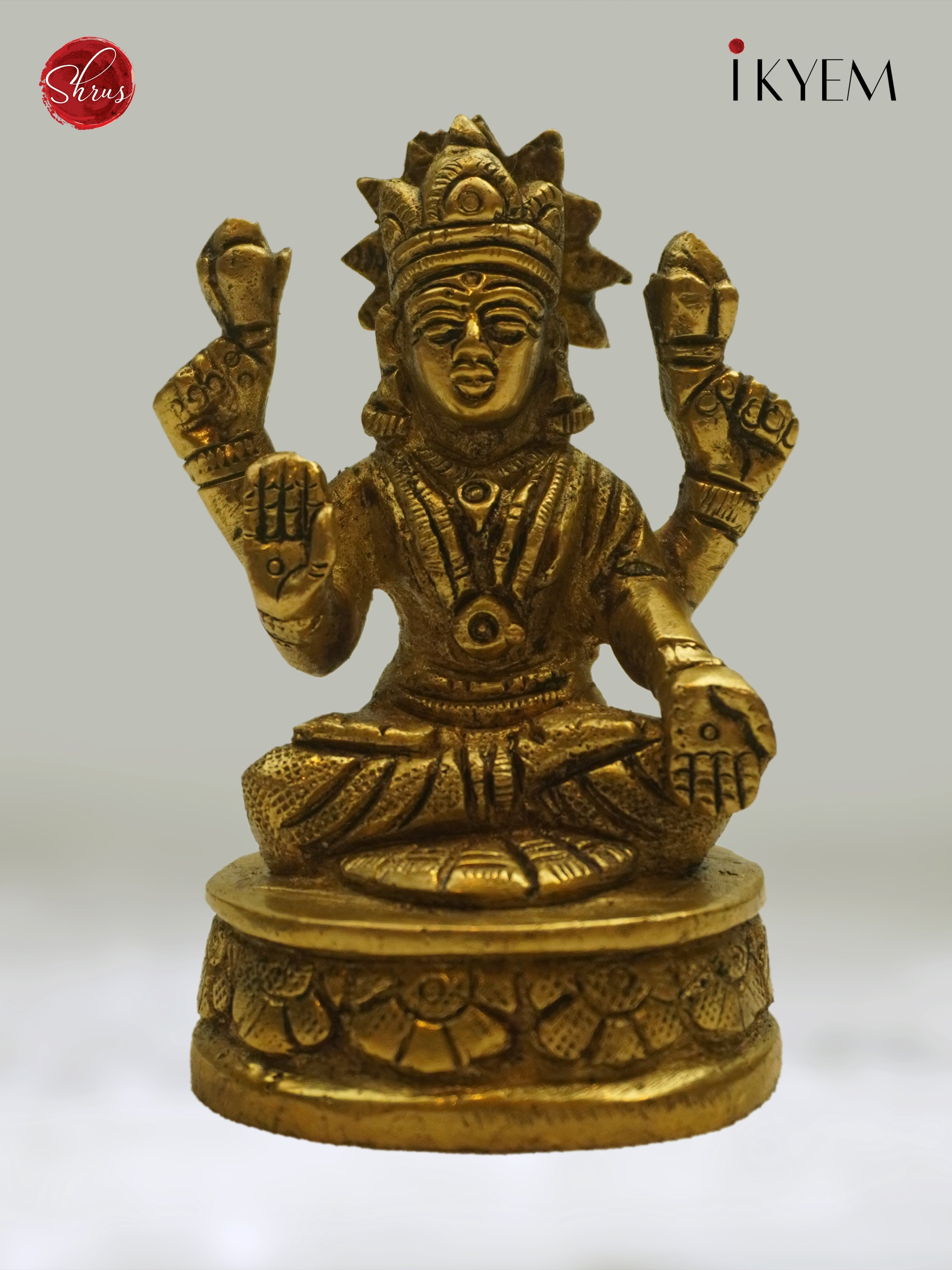 Brass Goddess Lakshmi Idol