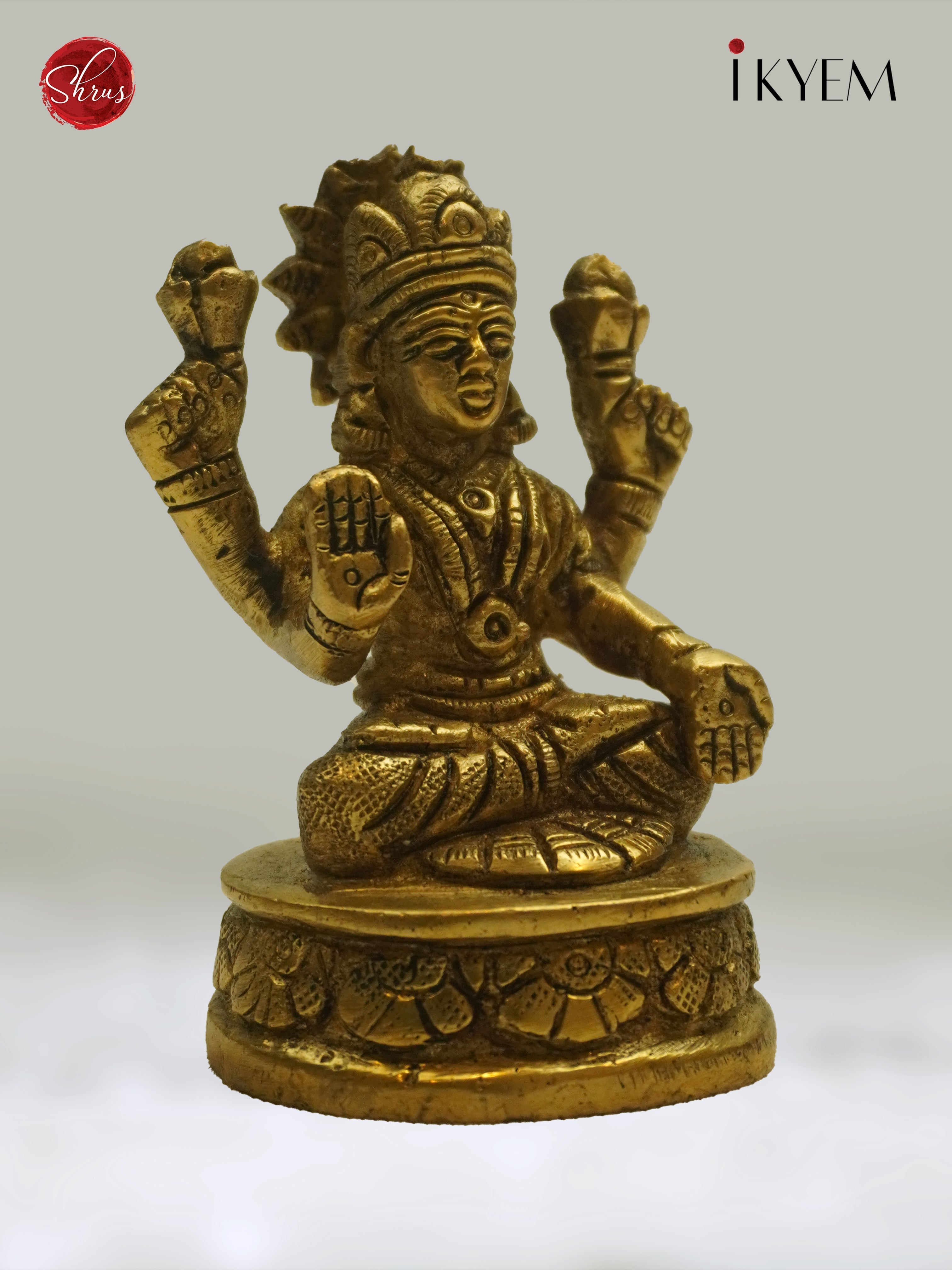 Brass Goddess Lakshmi Idol