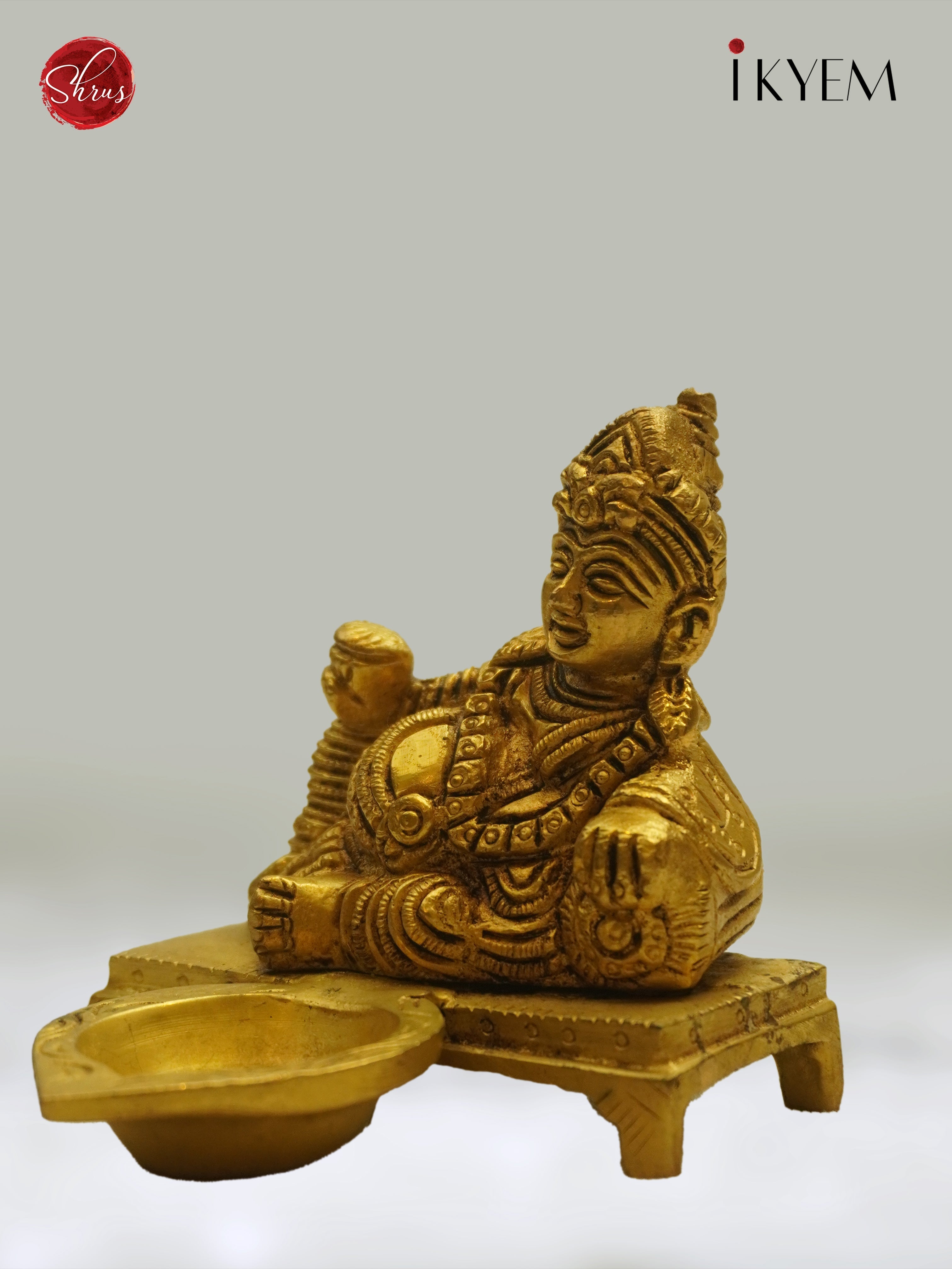 Brass Kubera Bhandari Oil Lamp - 3.5 Inch - 3E31214