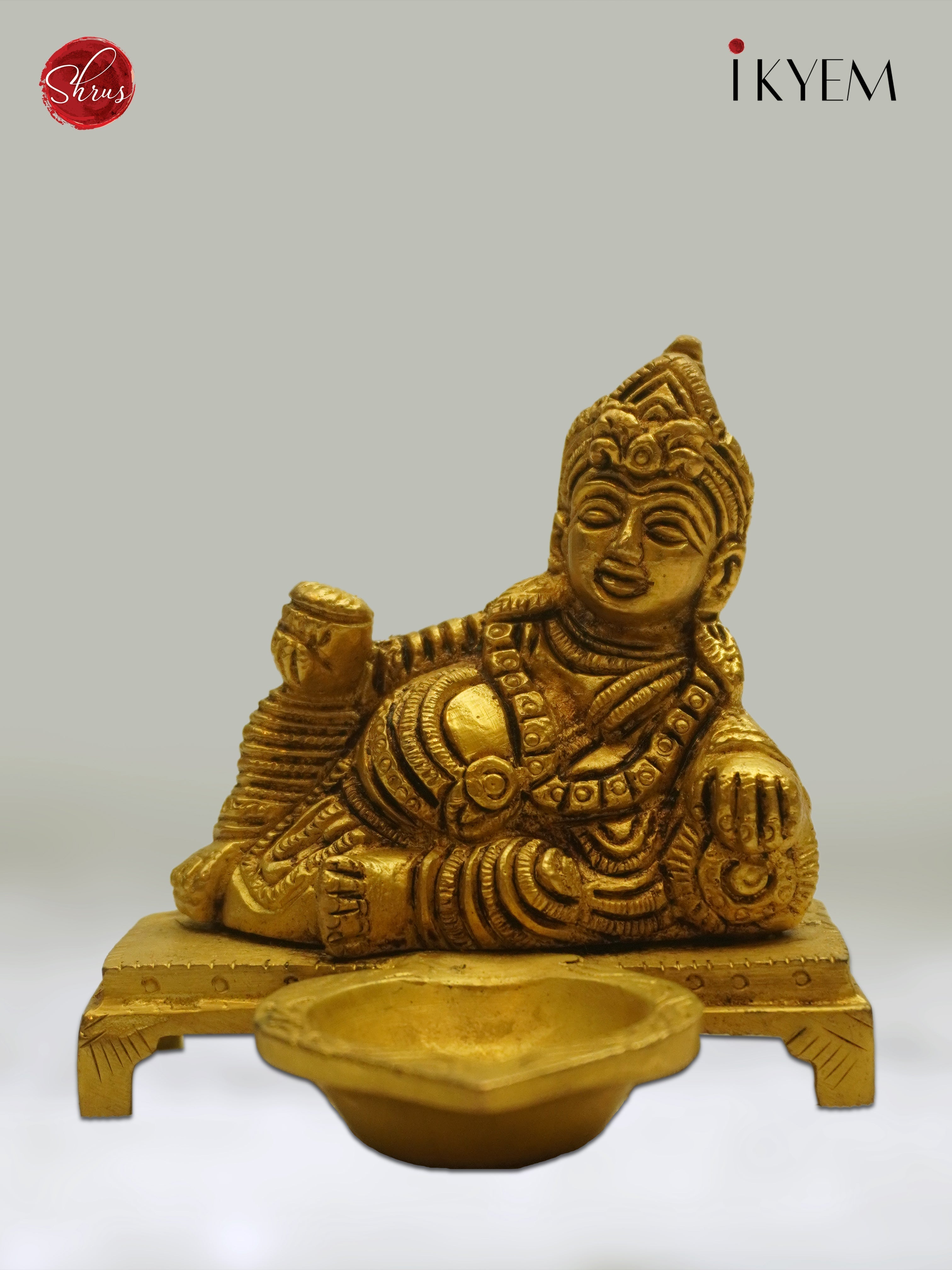 Brass Kubera Bhandari Oil Lamp - 3.5 Inch - 3E31214