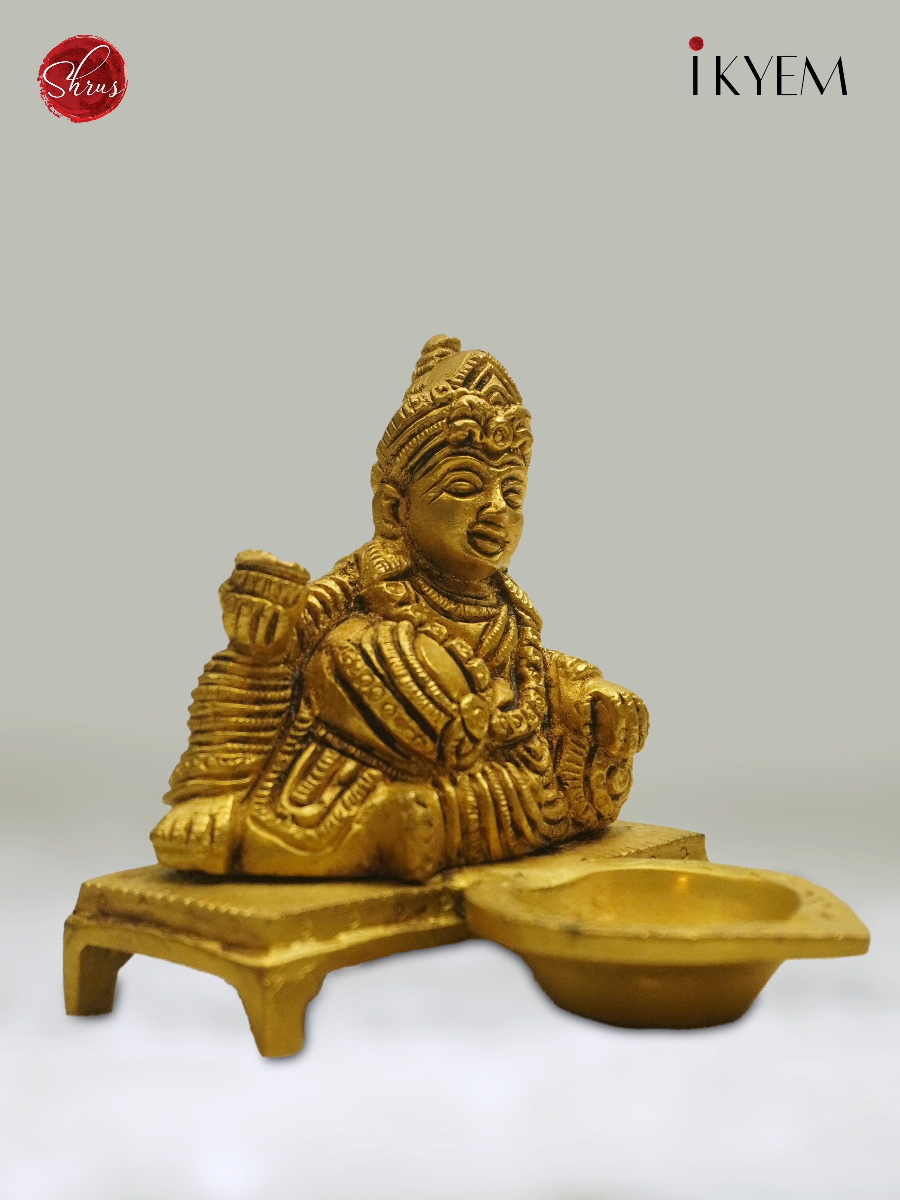 Brass Kubera Bhandari Oil Lamp - 3.5 Inch - 3E31214