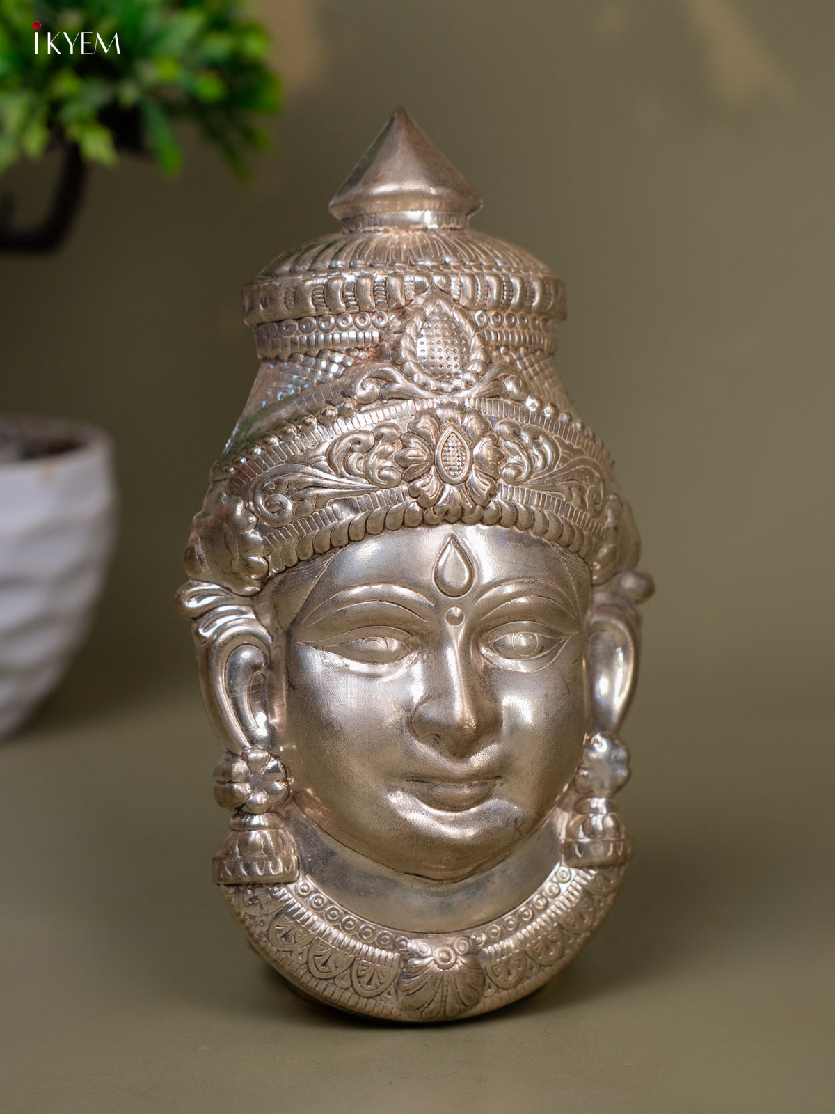 German Silver Lakshmi Face