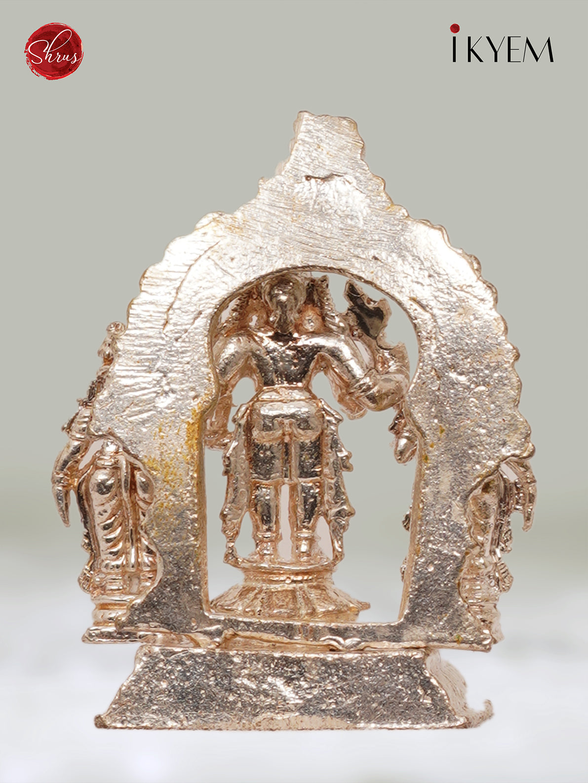 Lord Vishnu with Bhudevi and Sridevi Copper Idol