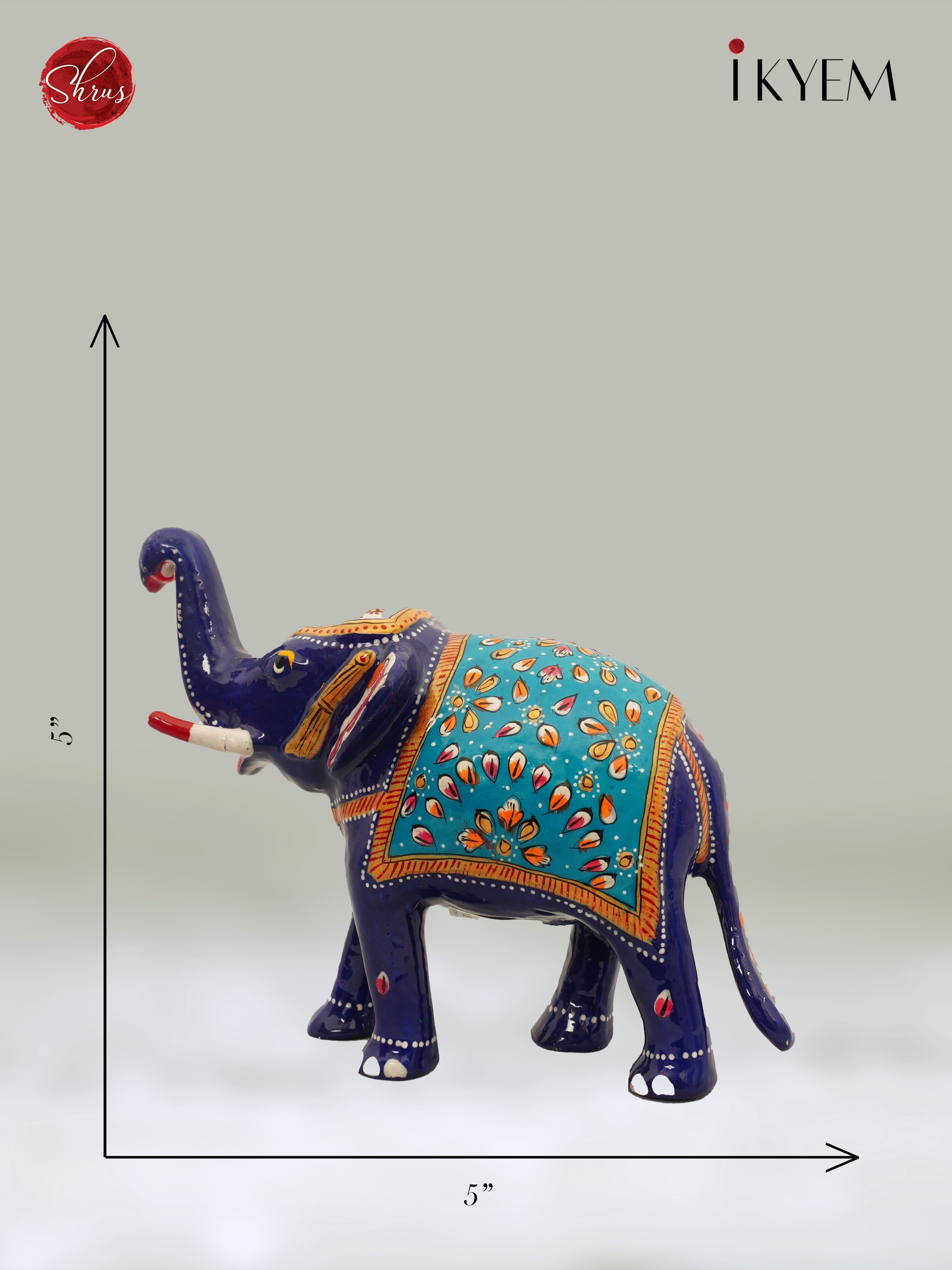 Meenakari Wooden Elephant