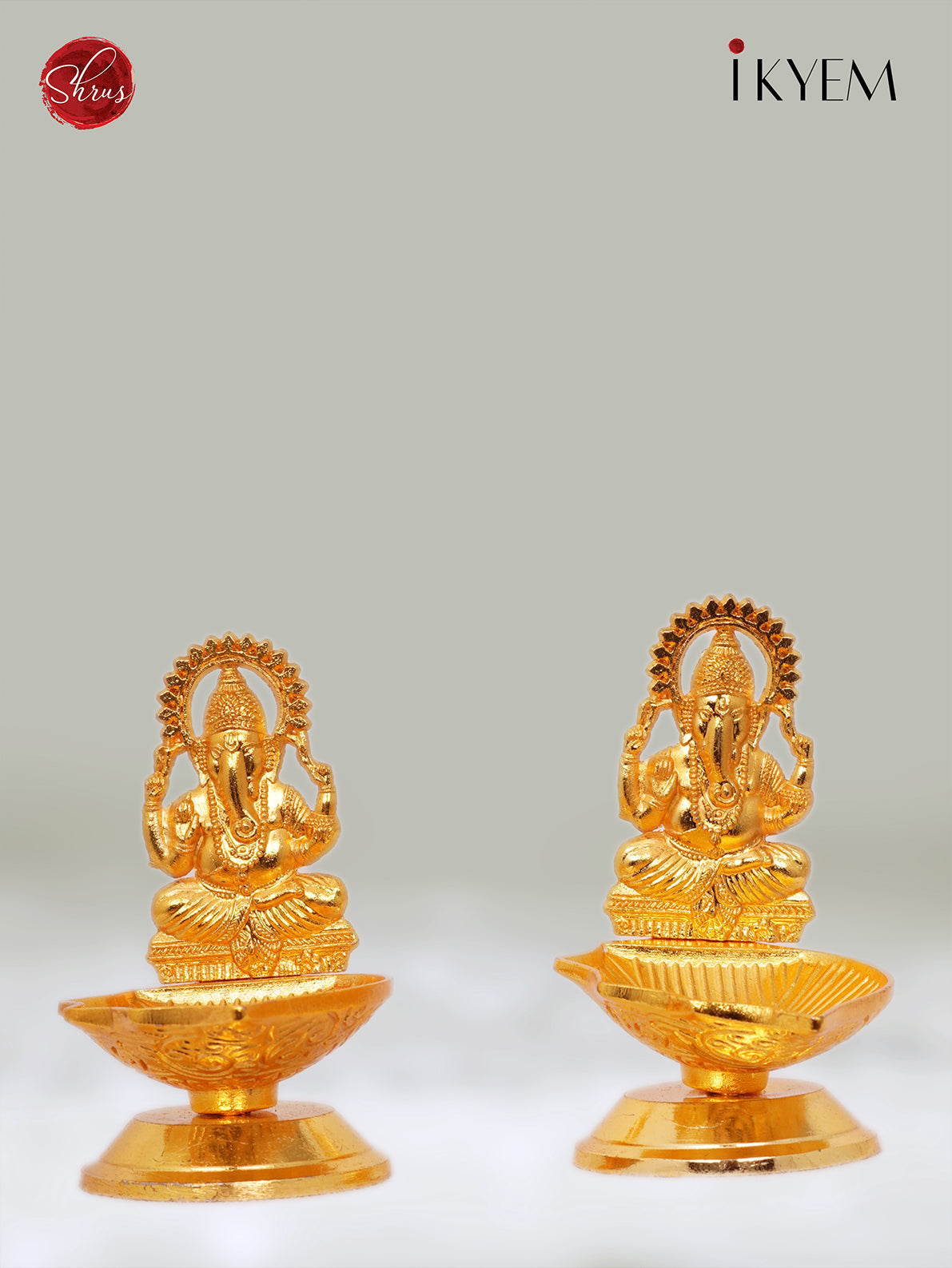 Antique Gold Plated Ganesha Lamp