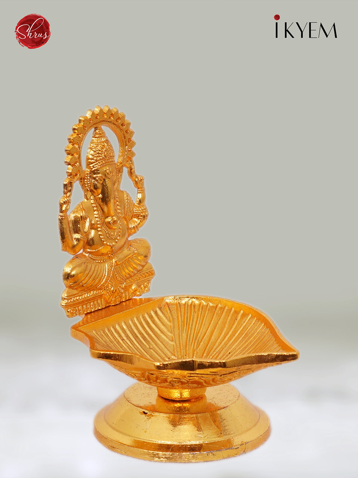 Antique Gold Plated Ganesha Lamp