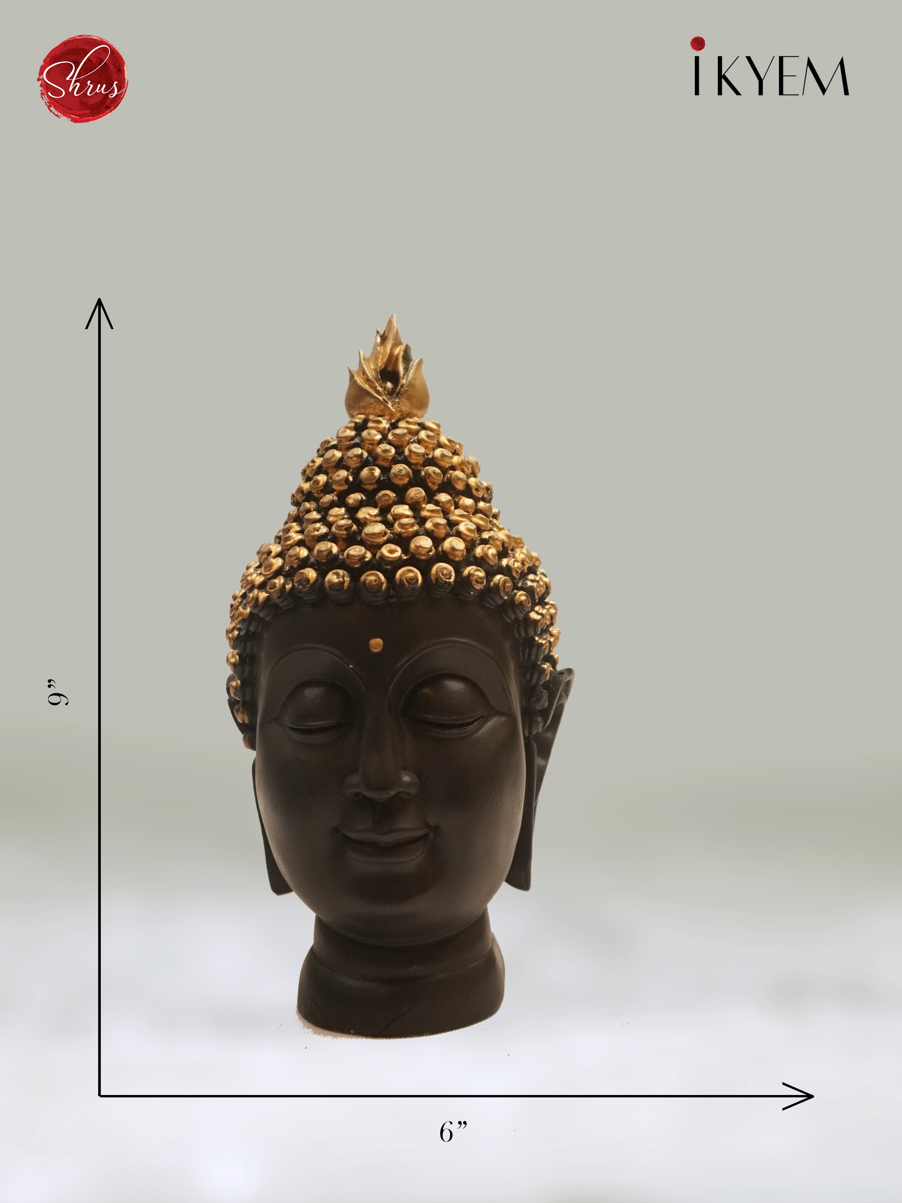 Buddha(Poly Resin)  Head Idol