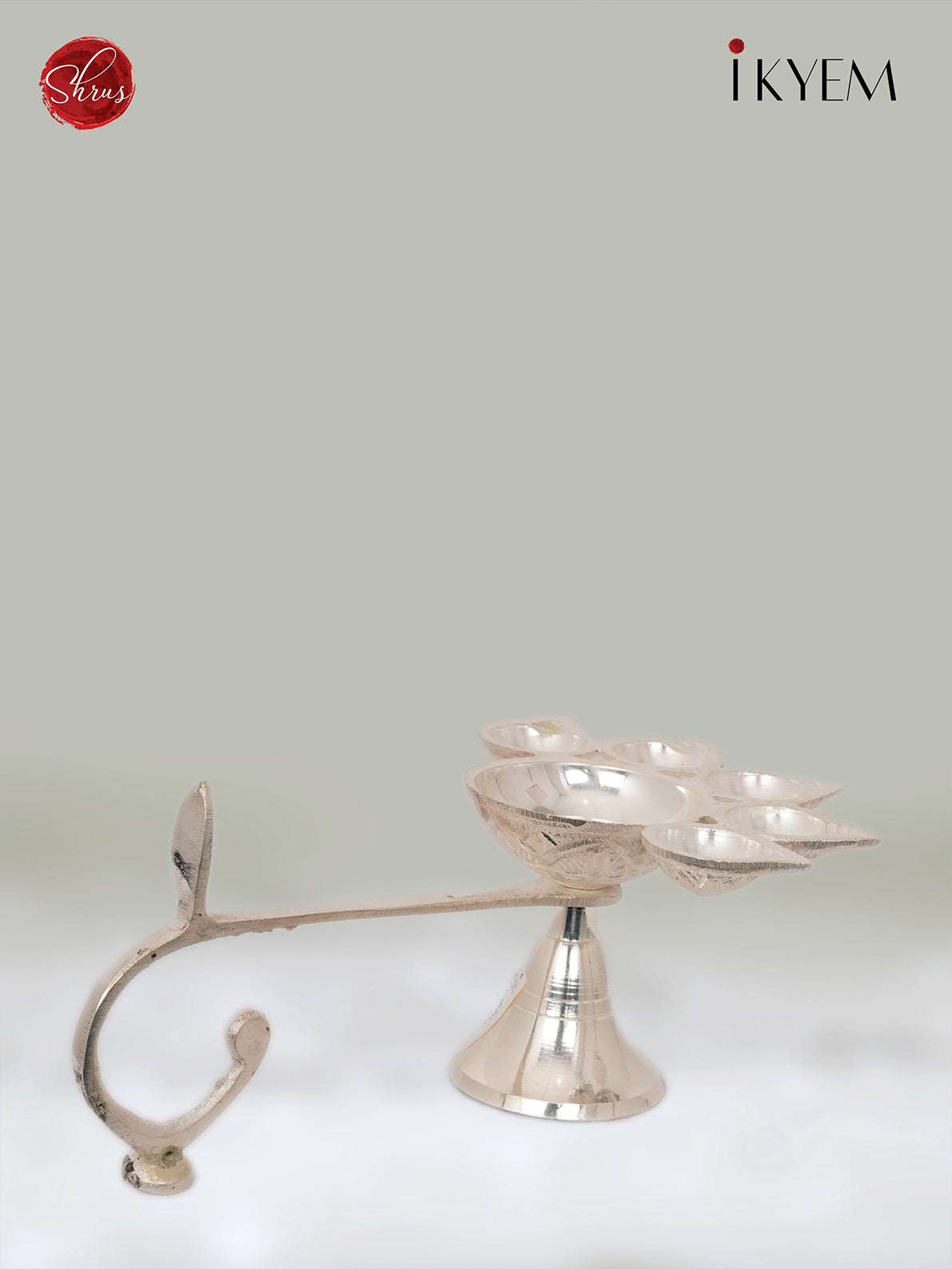 Silver Aarti Lamp - 3 inch - 3E26135