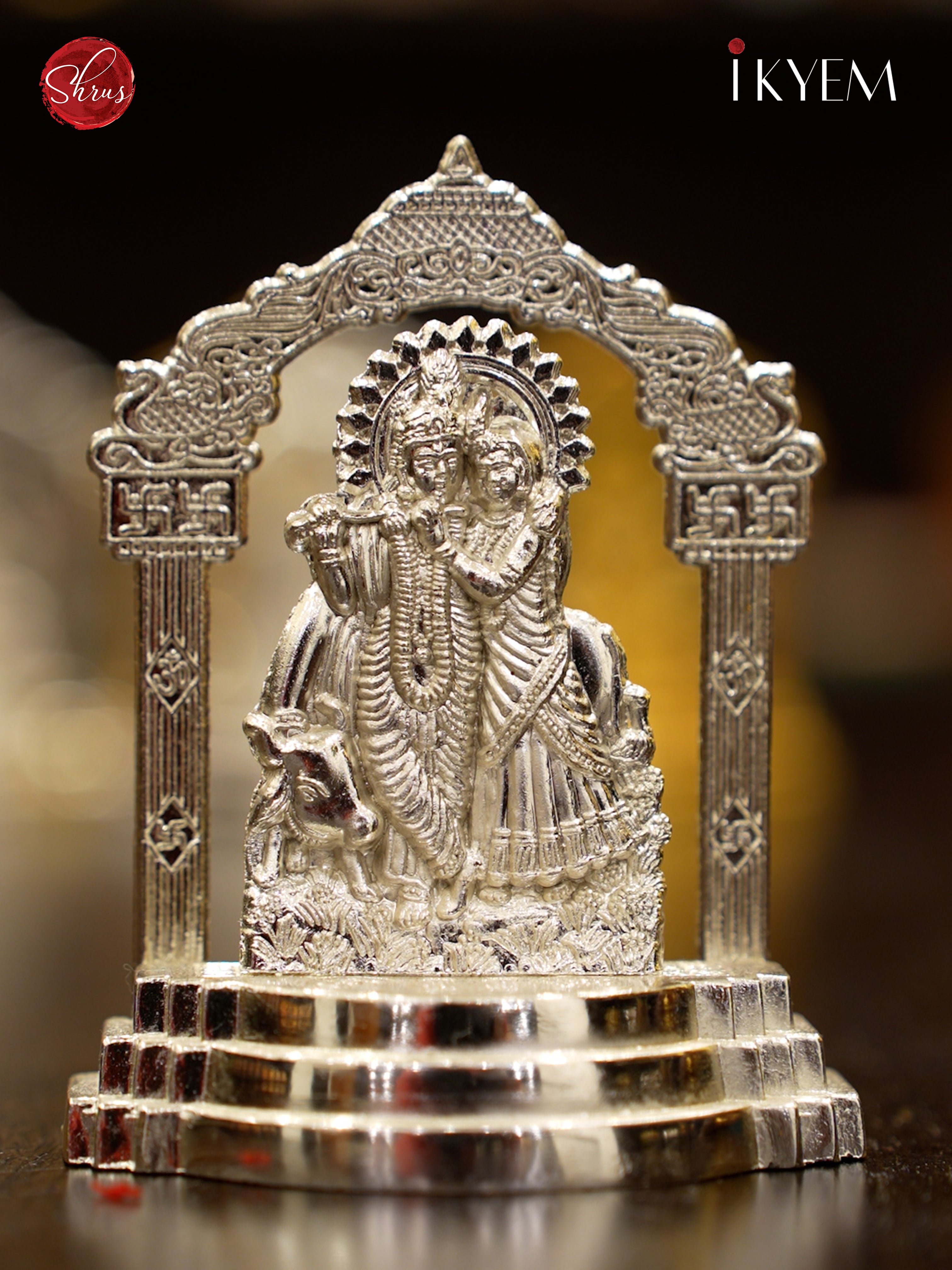 RADHA KRISHNA SILVER IDOL