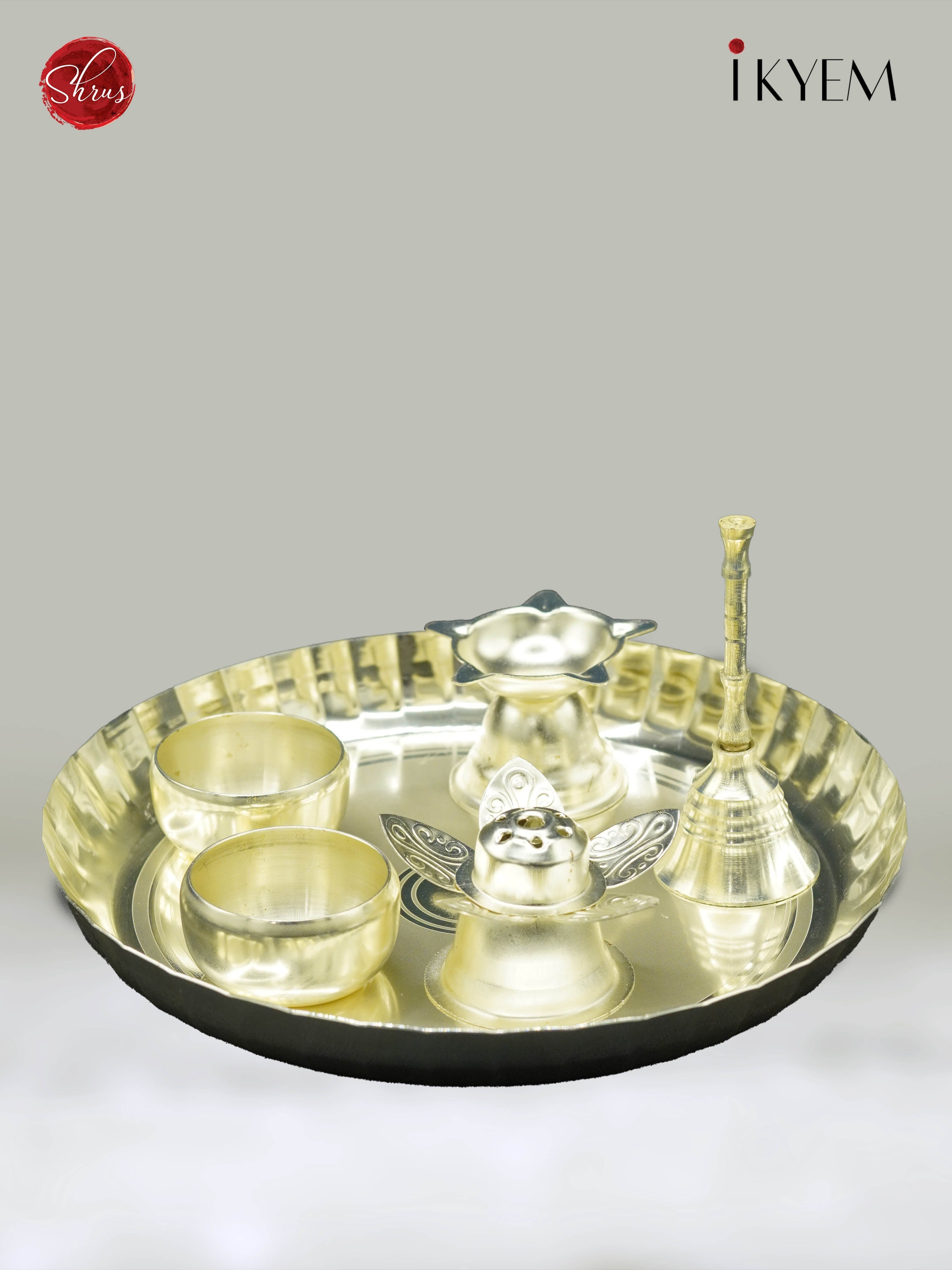 German Silver Aarthi Set