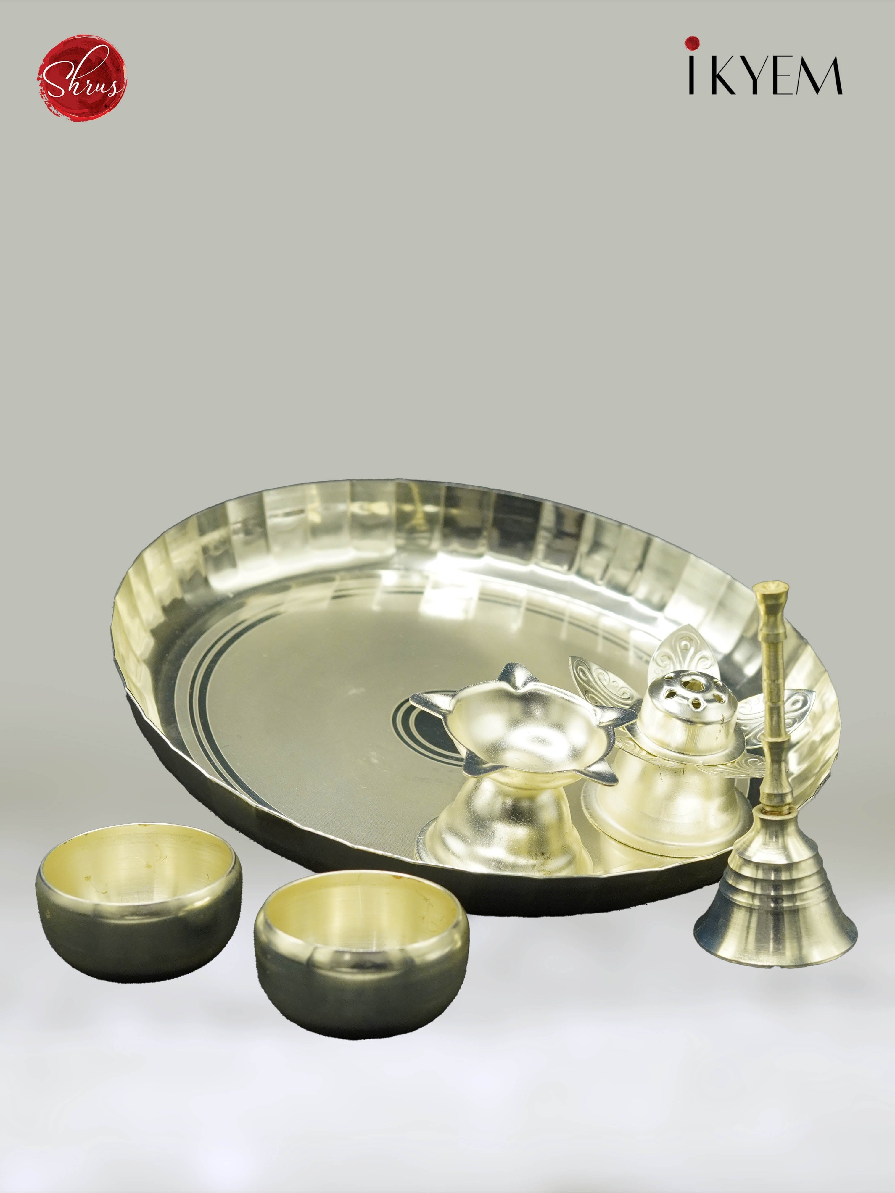 German Silver Aarthi Set