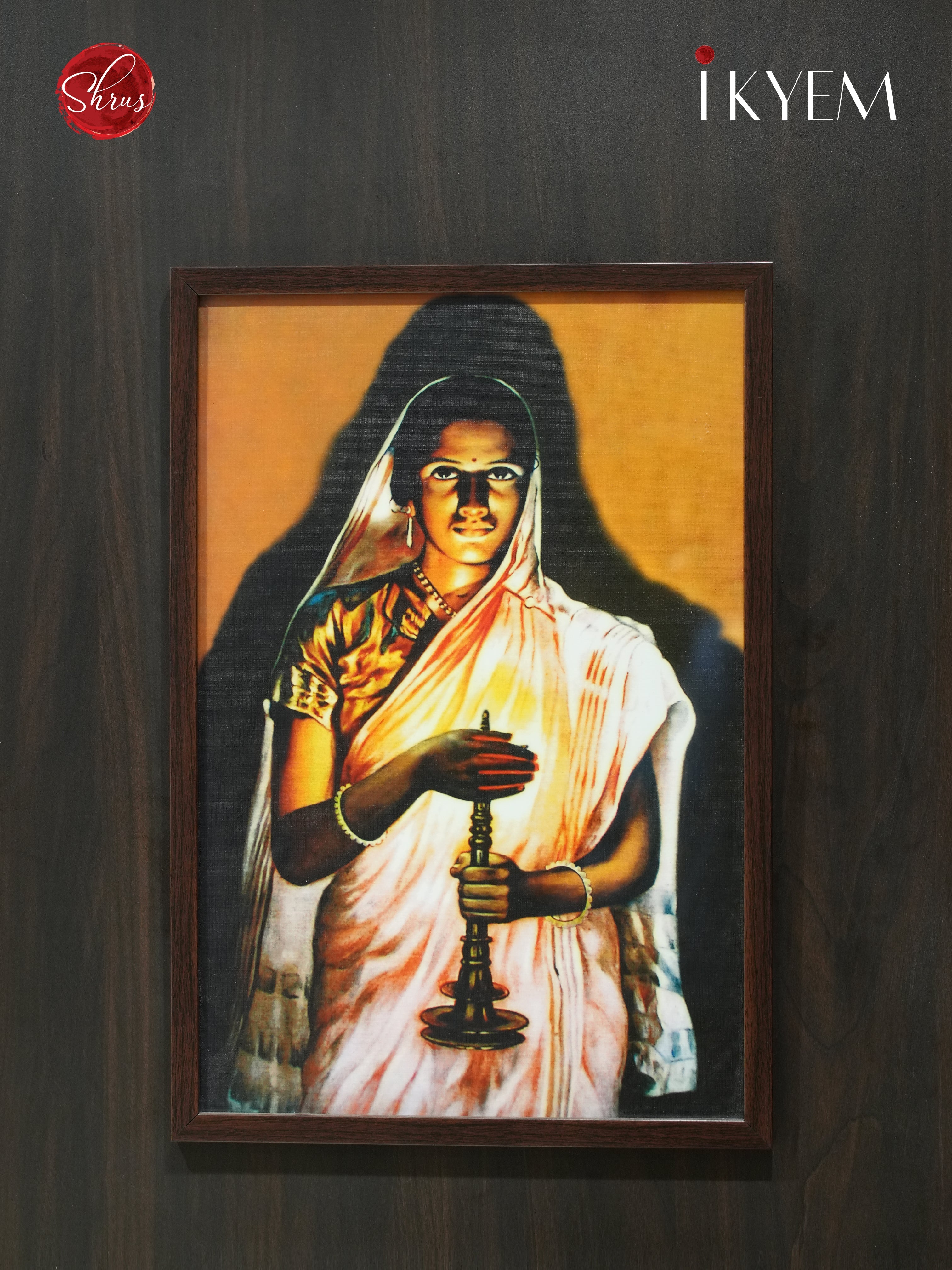 The Lady with a Lamp - A Digital representation of a Classic Ravi Varma Painting