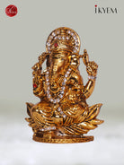 3H01038 - Gold Ganesh Idol - Shop on ShrusEternity.com