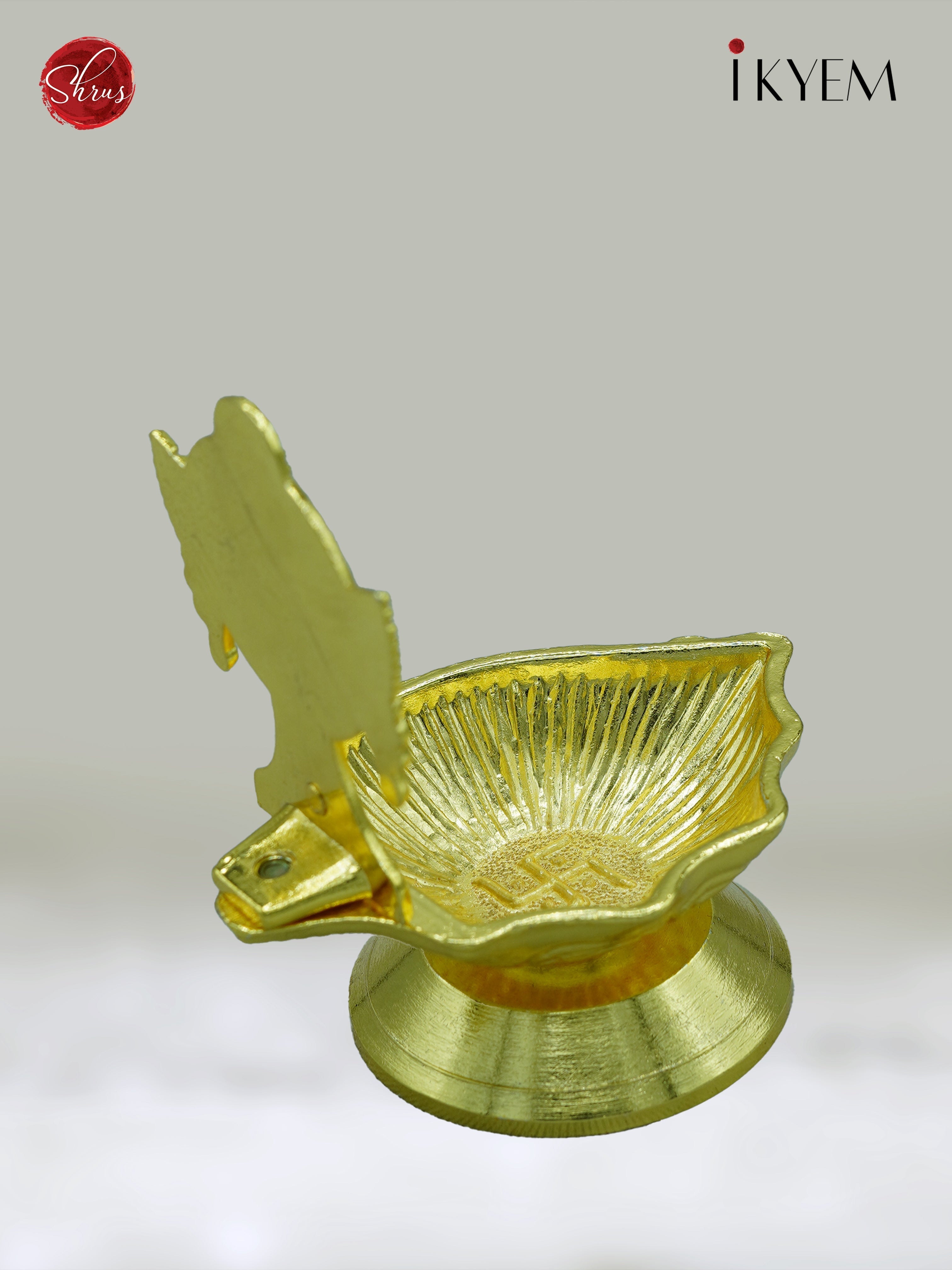 Gold Plated Chakra Lamp - 3.4 Inch -3J22039