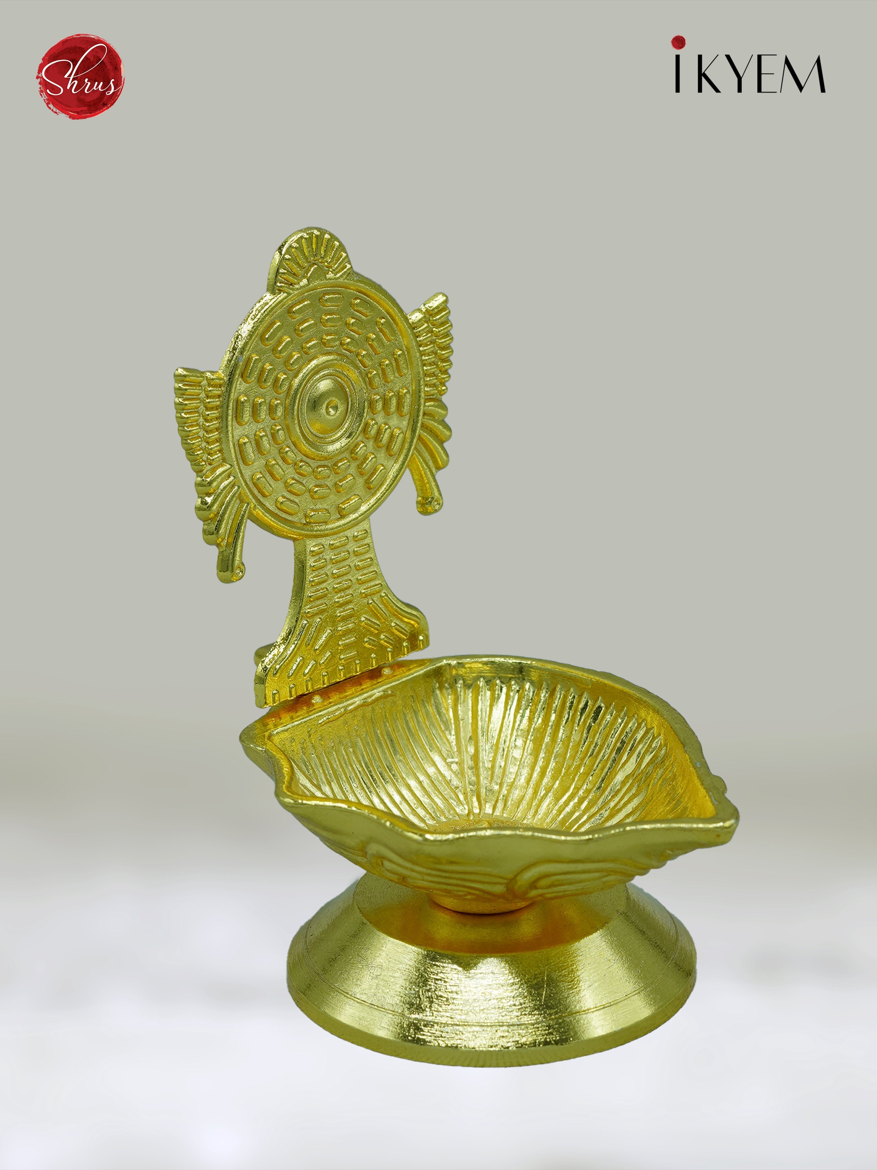 Gold Plated Chakra Lamp - 3.4 Inch -3J22039
