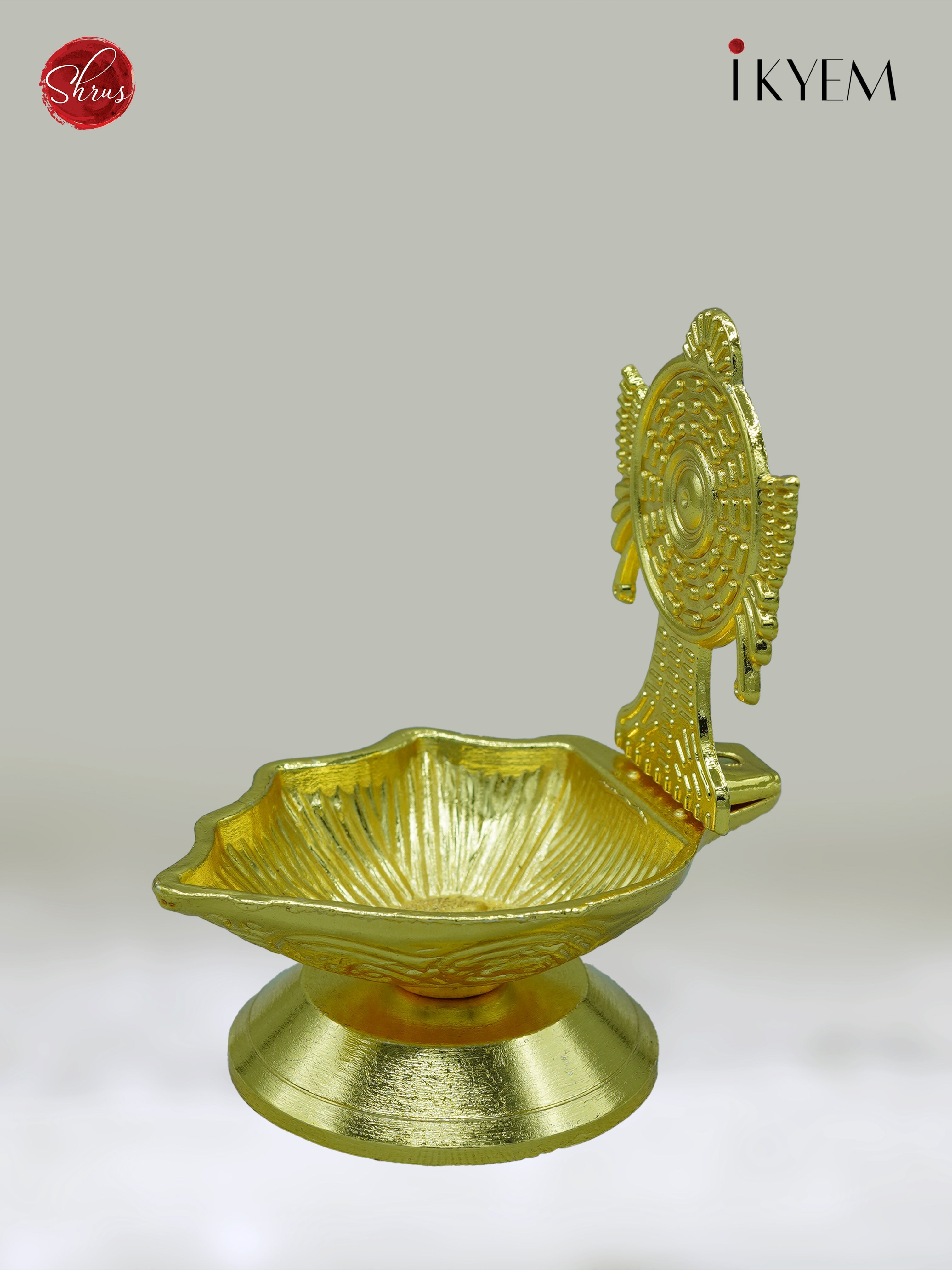Gold Plated Chakra Lamp - 3.4 Inch -3J22039