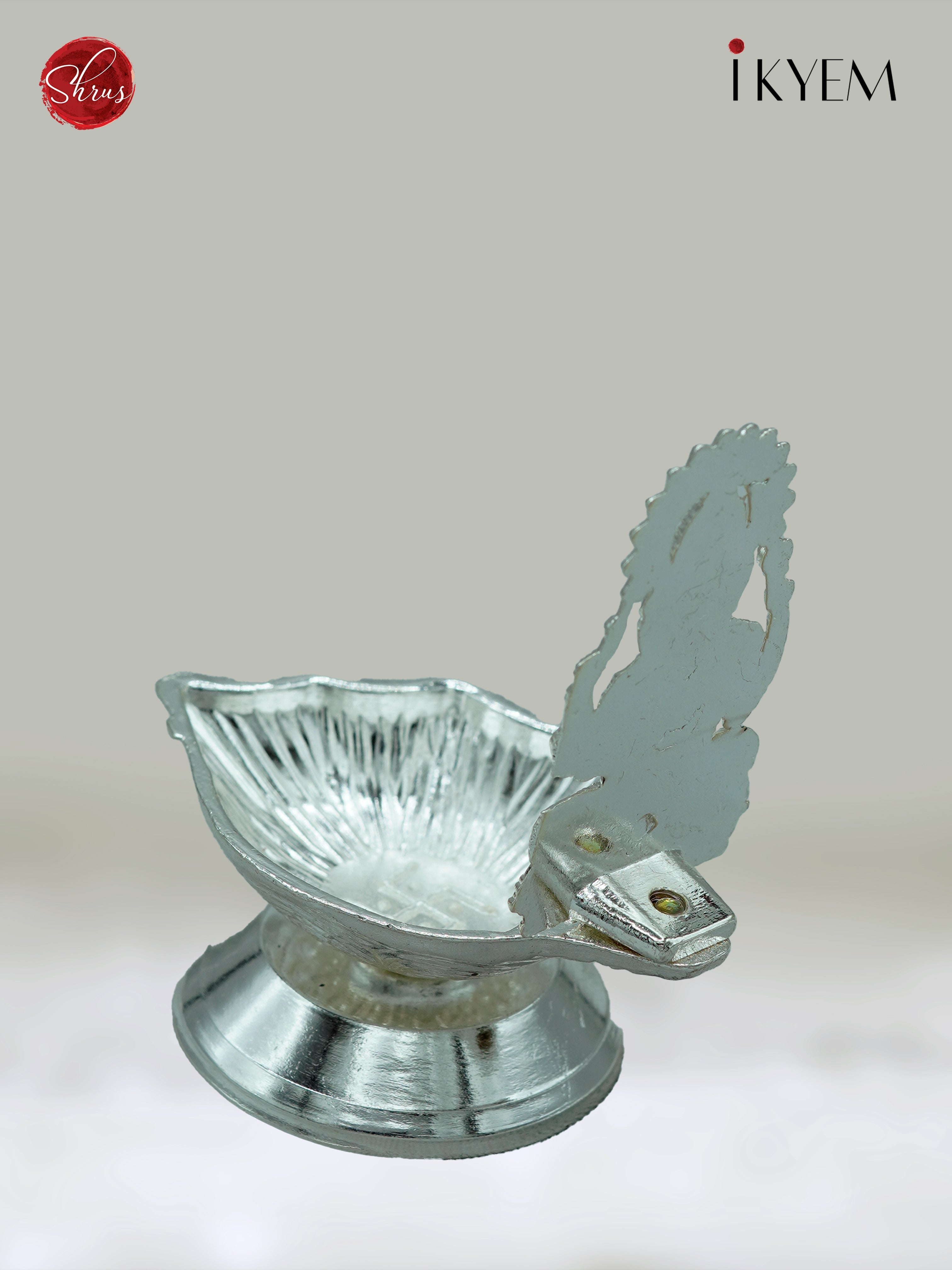 Silver Plated Ganesha Lamp - Pooja Article