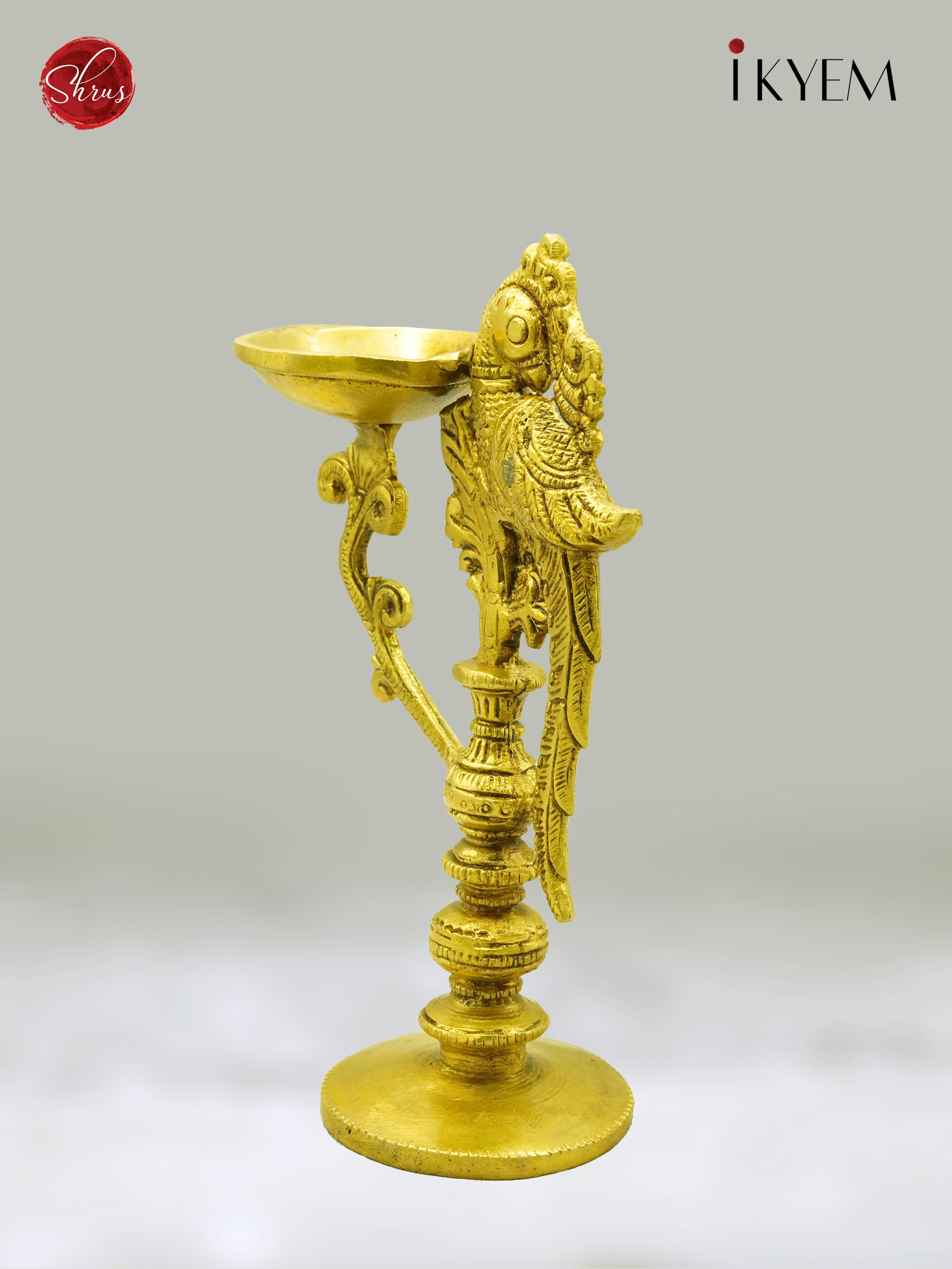 Parrot  Brass Lamp - Pooja Article