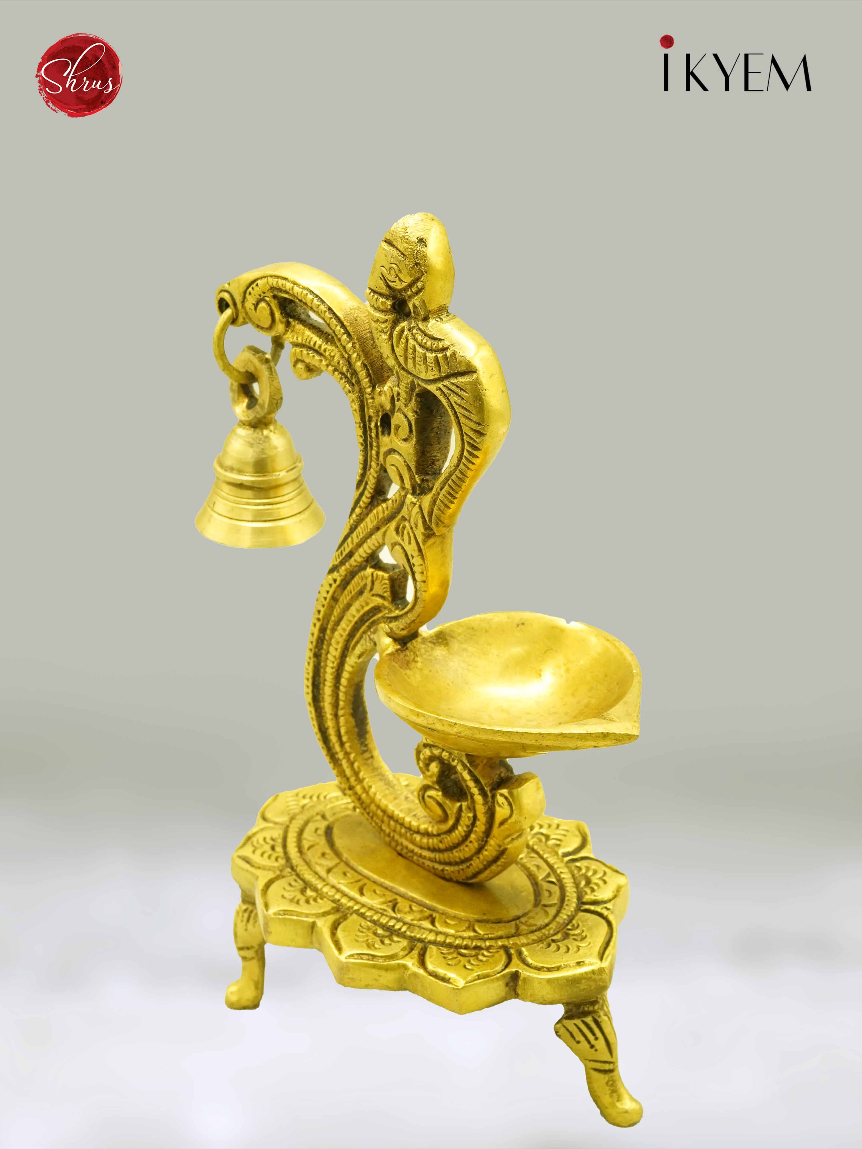 Parrot brass diya with bell - Return Gift