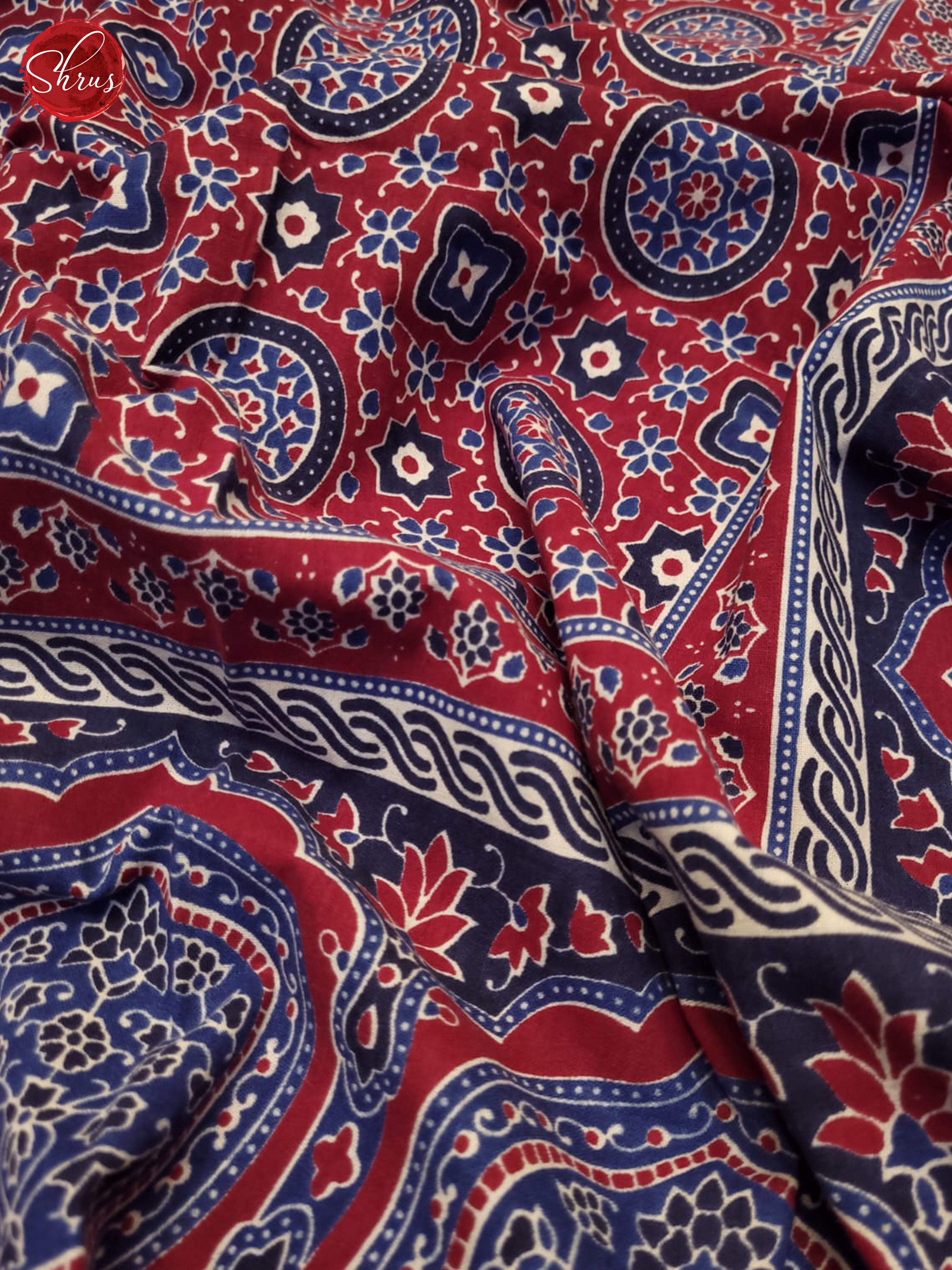 Red & Blue - Jaipuri Printed Double Bed Spread