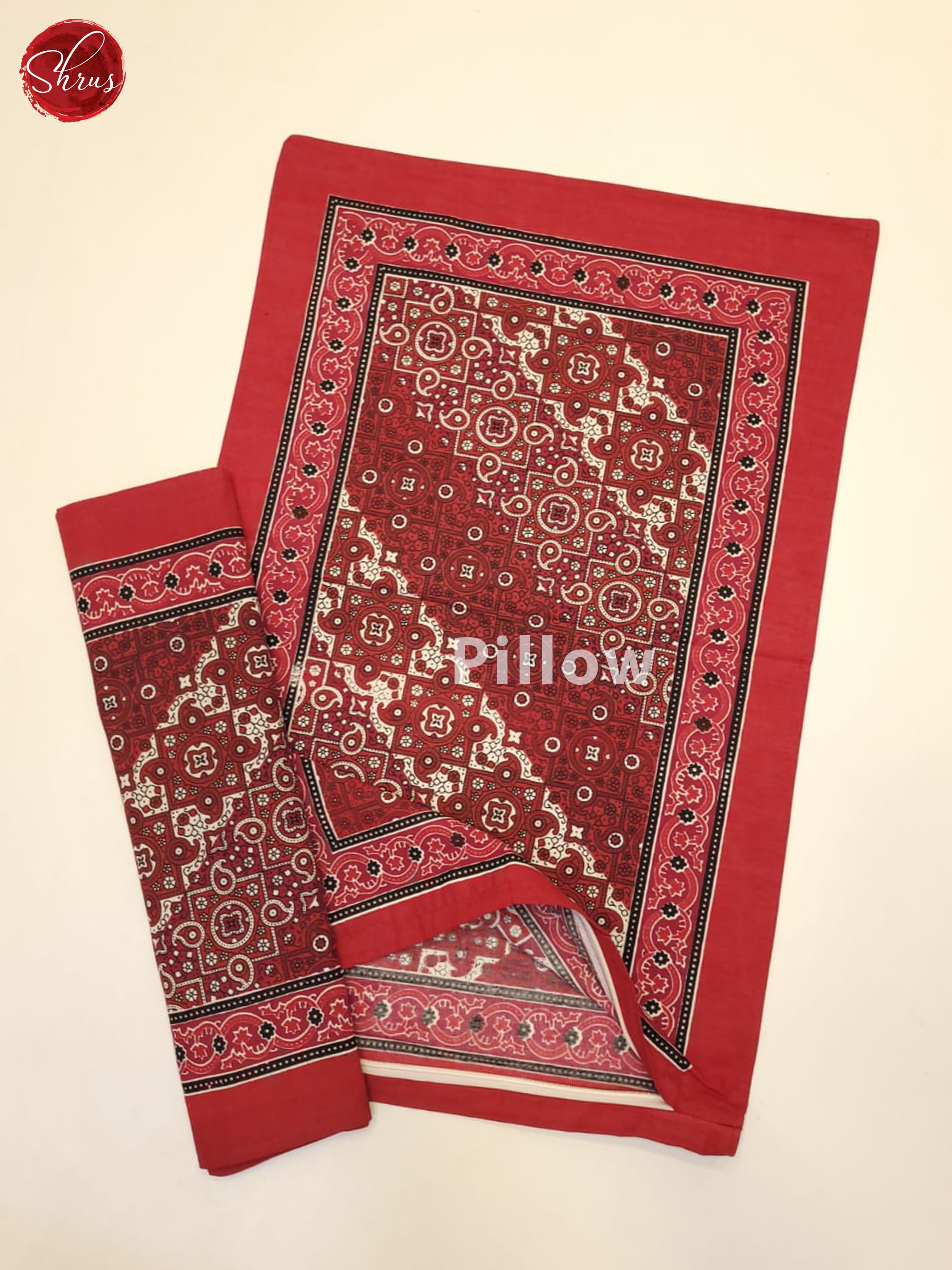 Red - Jaipuri Printed Double Bed Spread