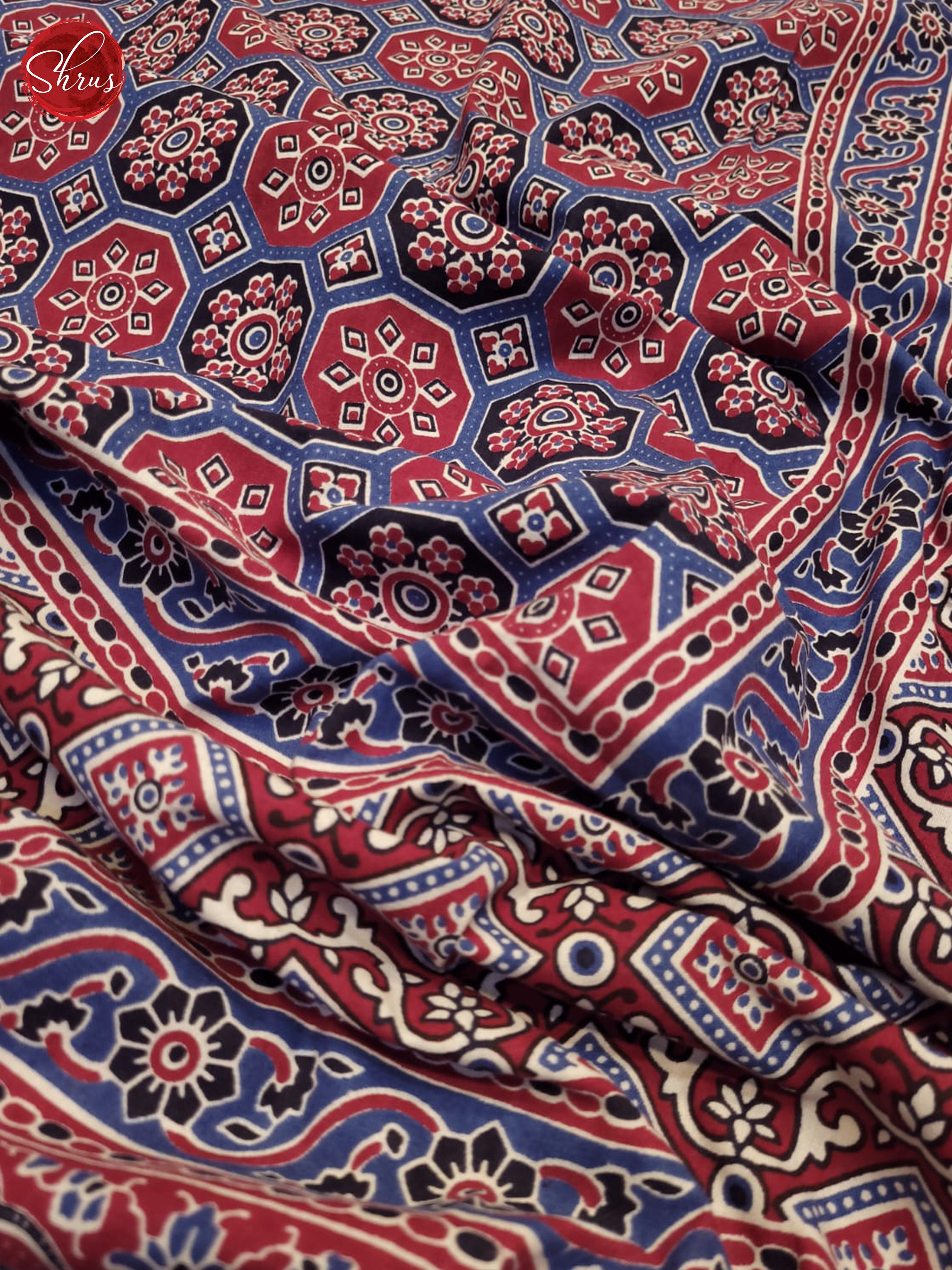 Red & Blue - Jaipuri Printed Double Bed Spread