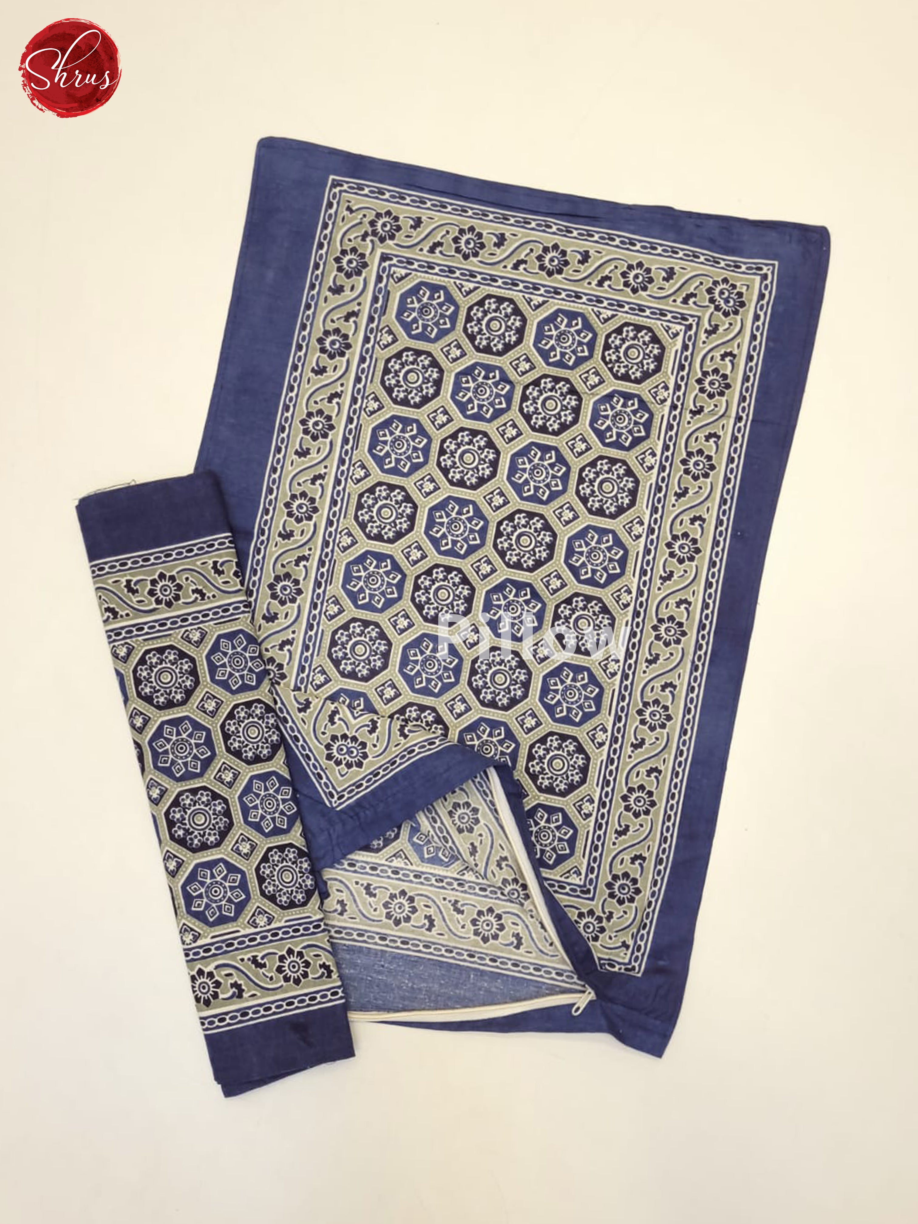 Blue & Green - Jaipuri Printed Double Bed Spread