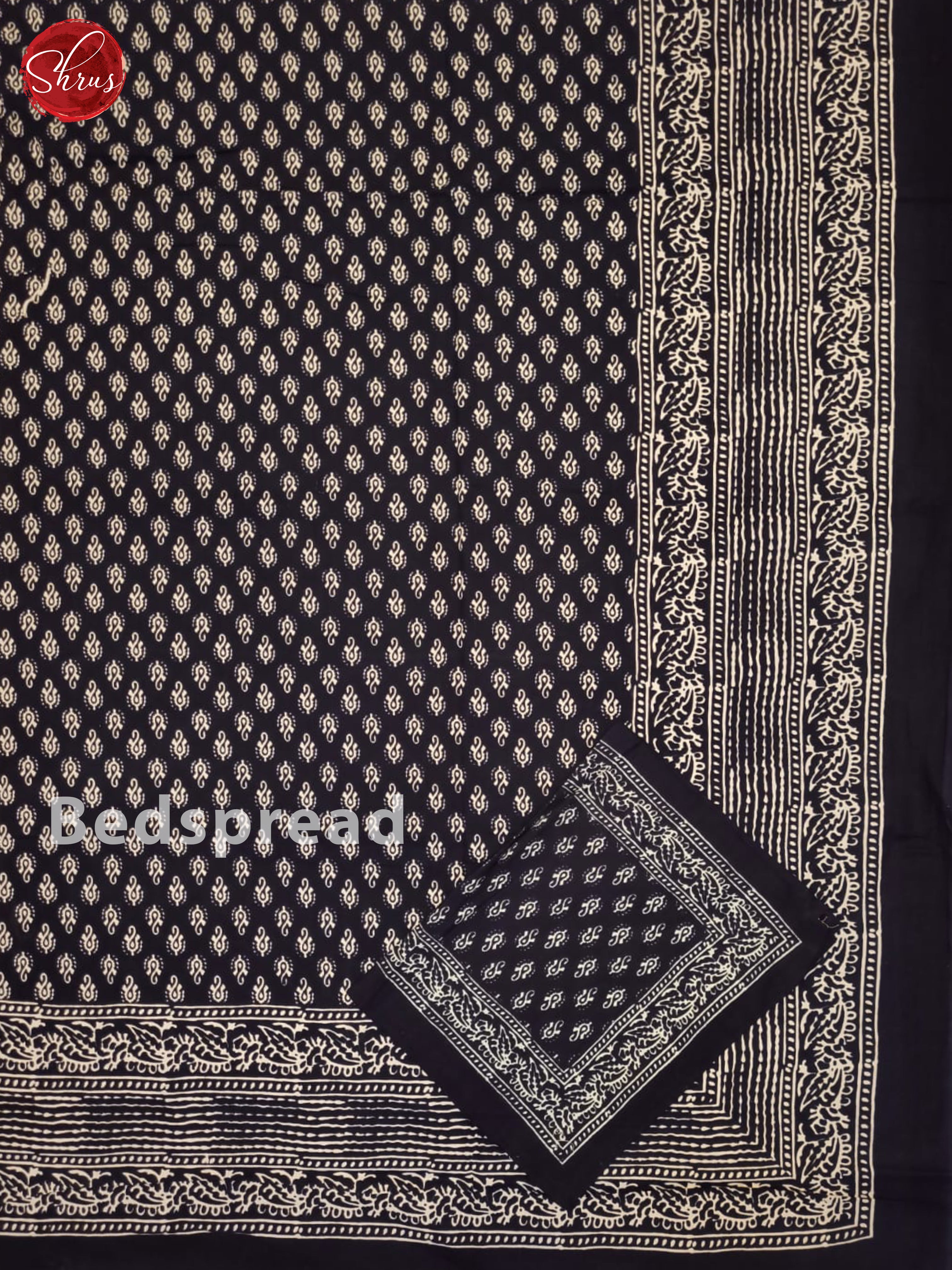 Black & White - Jaipri Printed Double Bed Spread