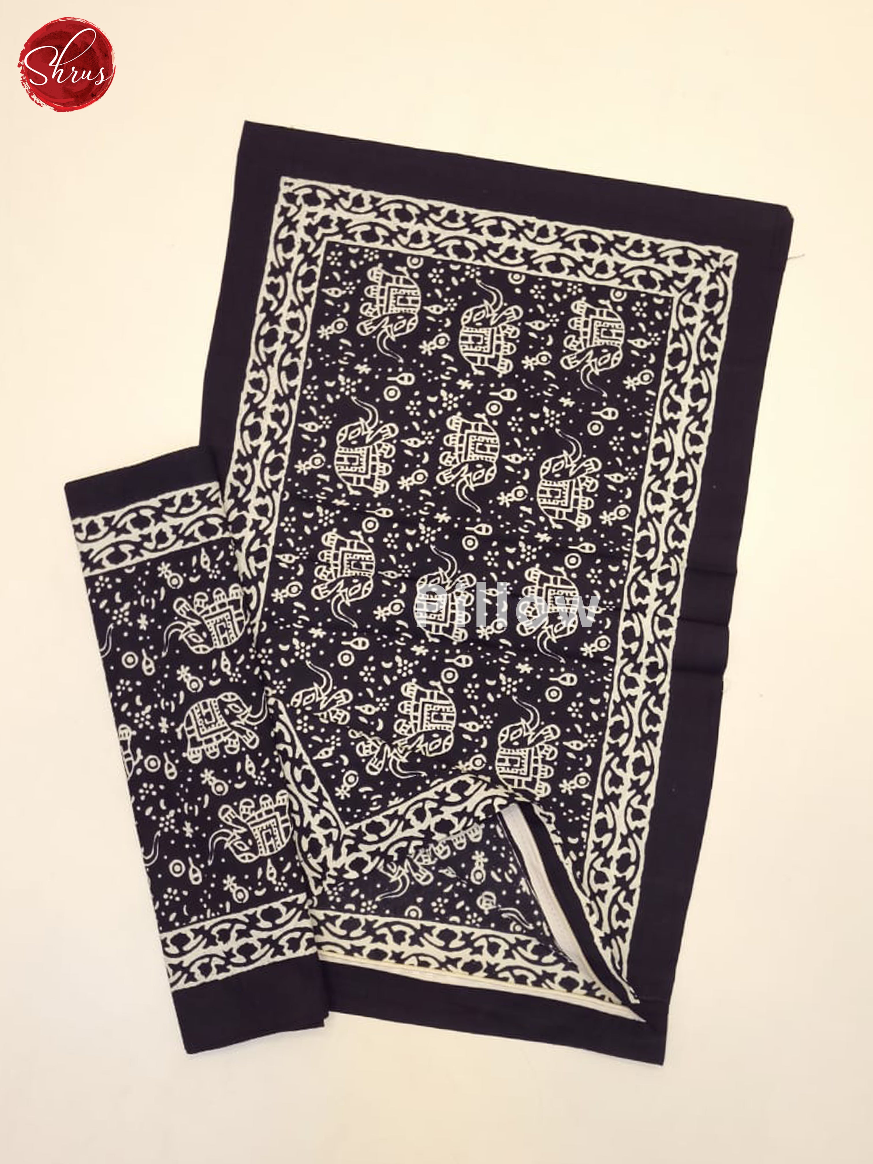 Black - Jaipuri Printed Double Bed Spread