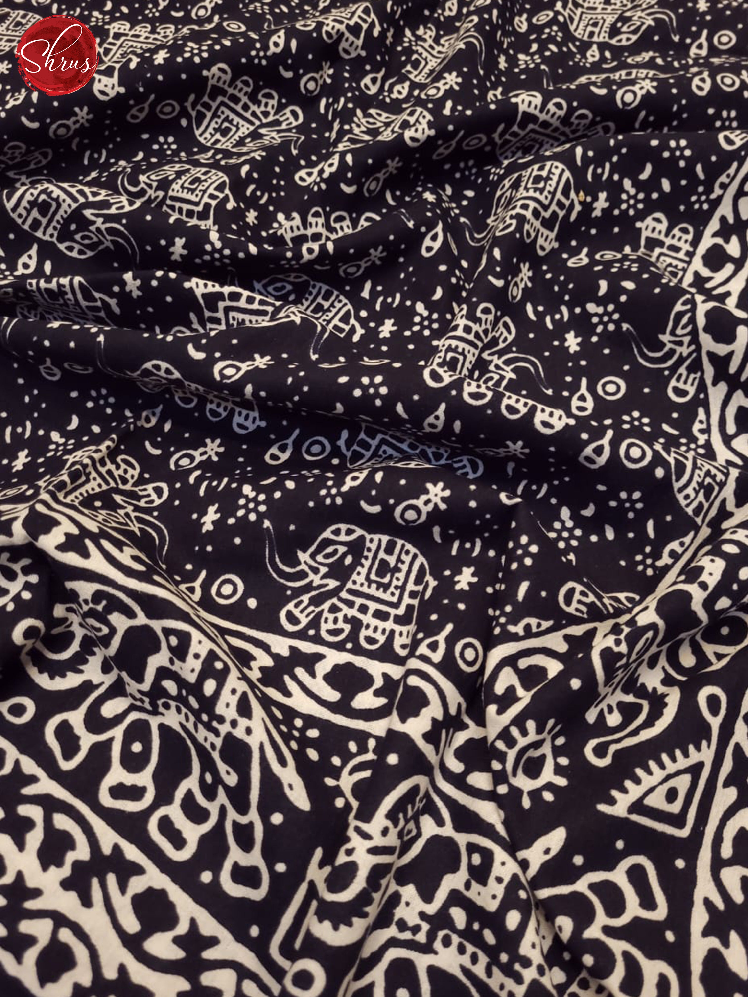 Black - Jaipuri Printed Double Bed Spread