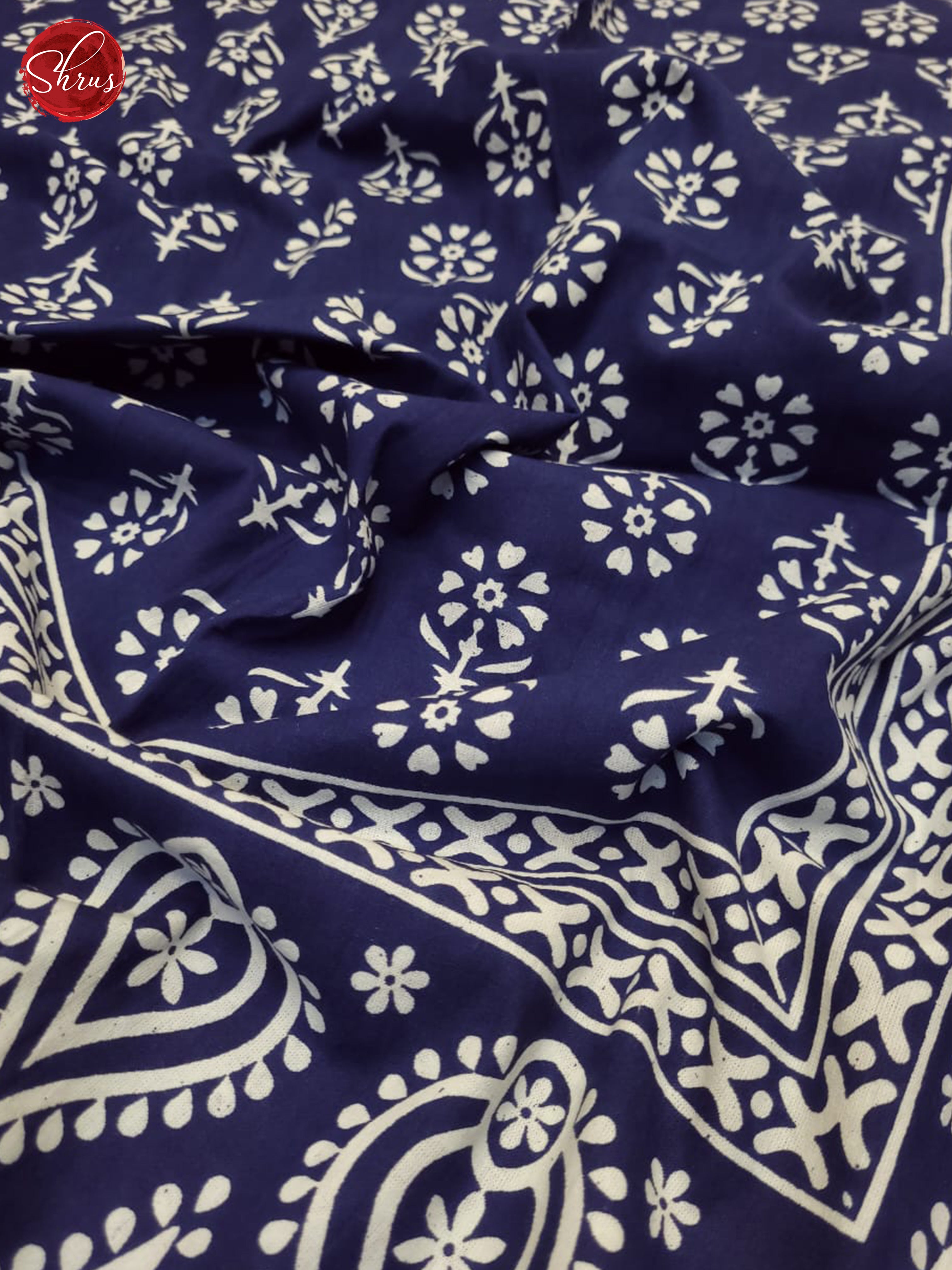 Blue & White - Jaipuri Printed  Double Bed Spread