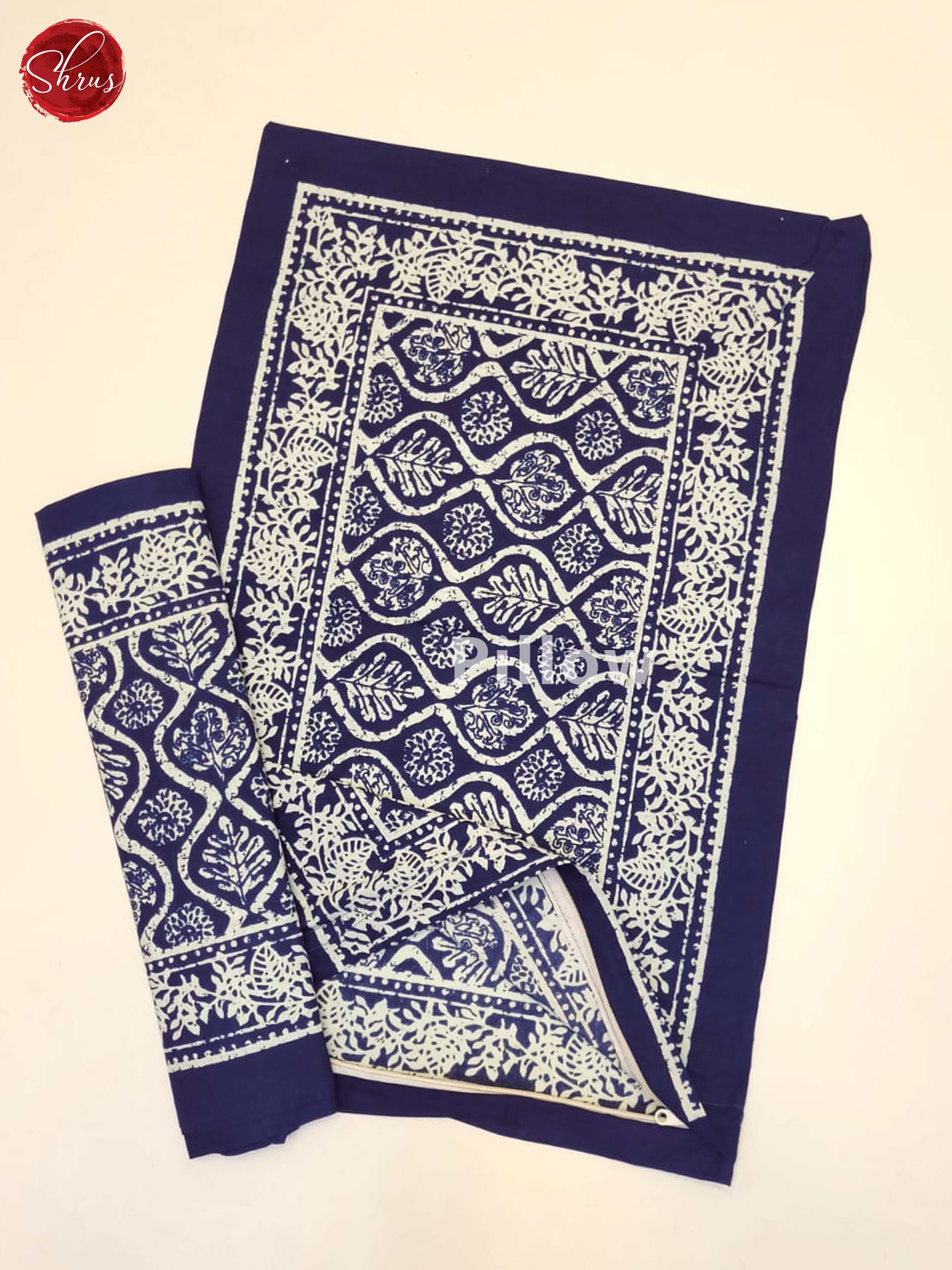 Blue & White - Jaipuri Double Printed Bed Spread