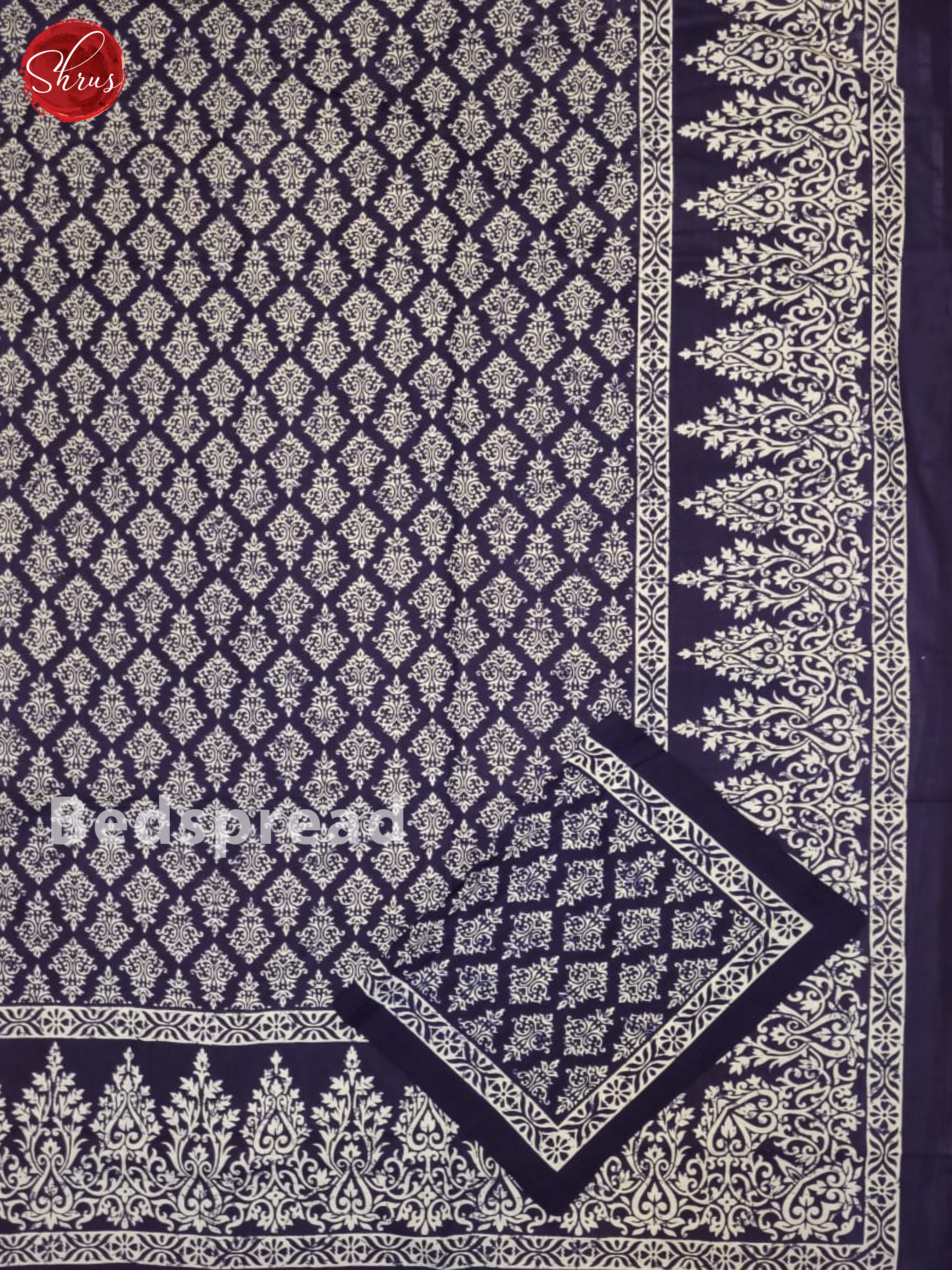 Blue & White - Jaipuri Printed Double Bed Spread