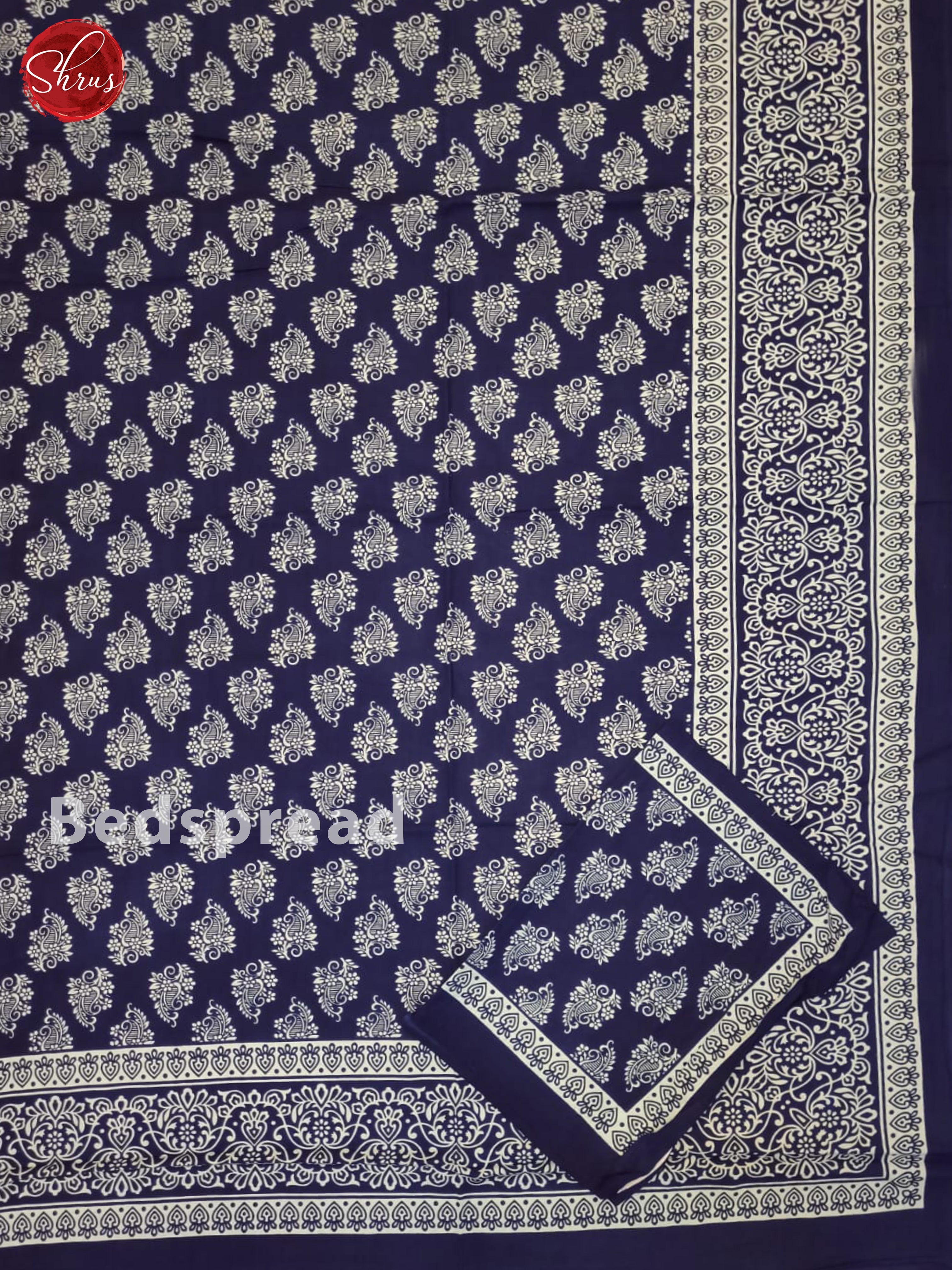 Blue & White - Jaipuri Printed Double Bed Spread