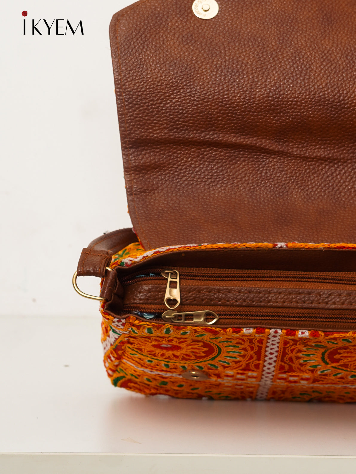 Orange & Brown - Ajrakh HandBag