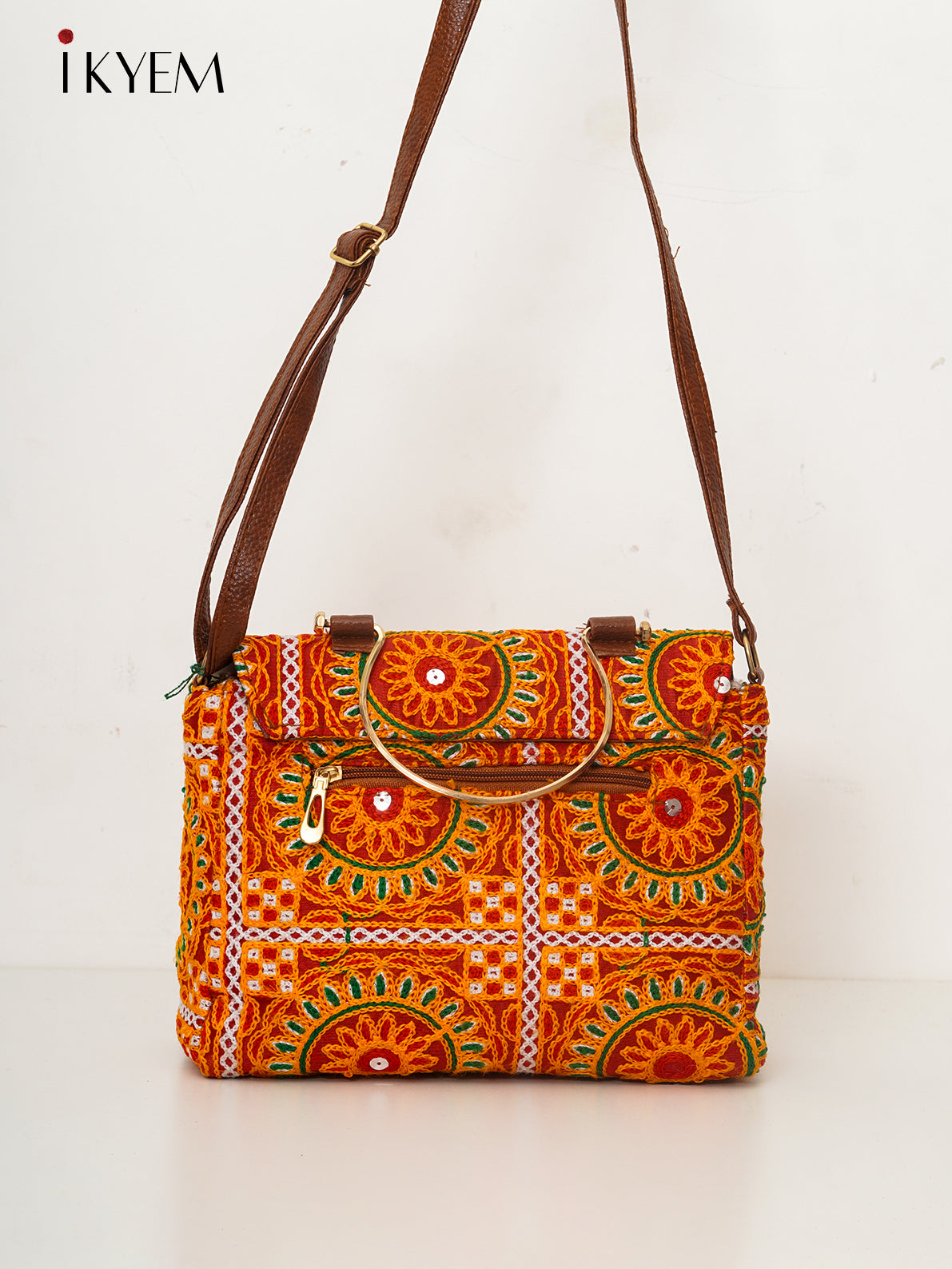 Orange & Brown - Ajrakh HandBag