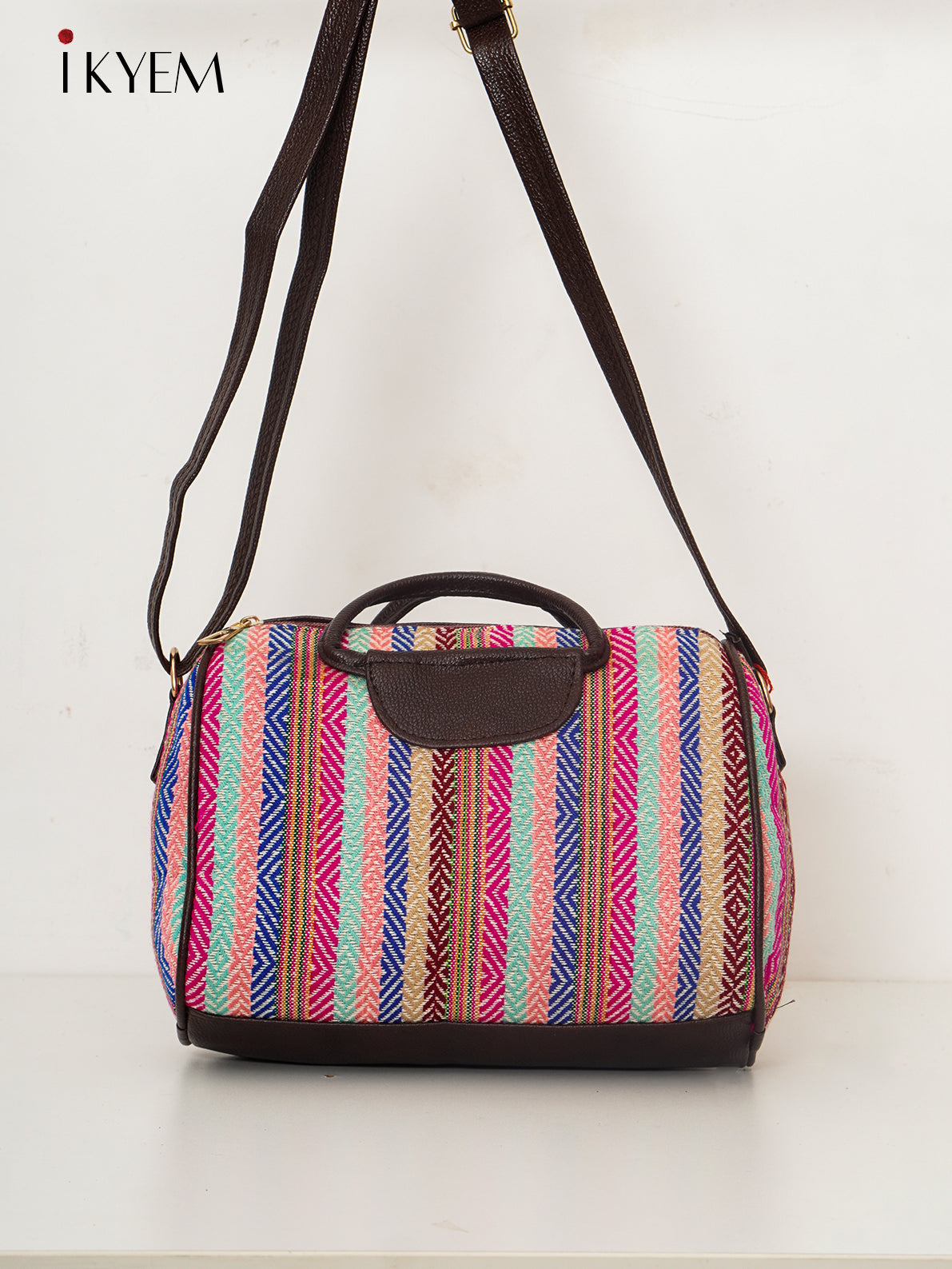 Pink & Brown - Ajrakh Hand Bag