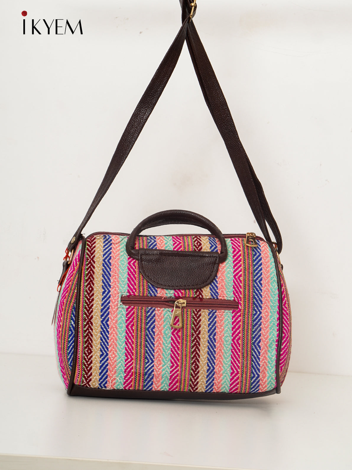 Pink & Brown - Ajrakh Hand Bag