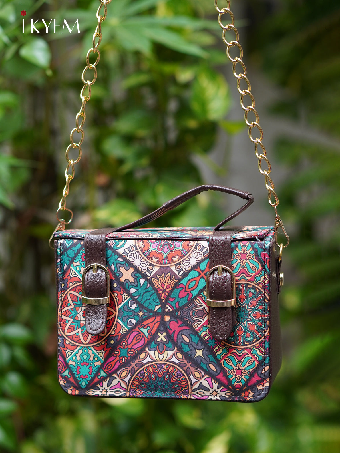 Pink & Brown - Ajrakh hand bag