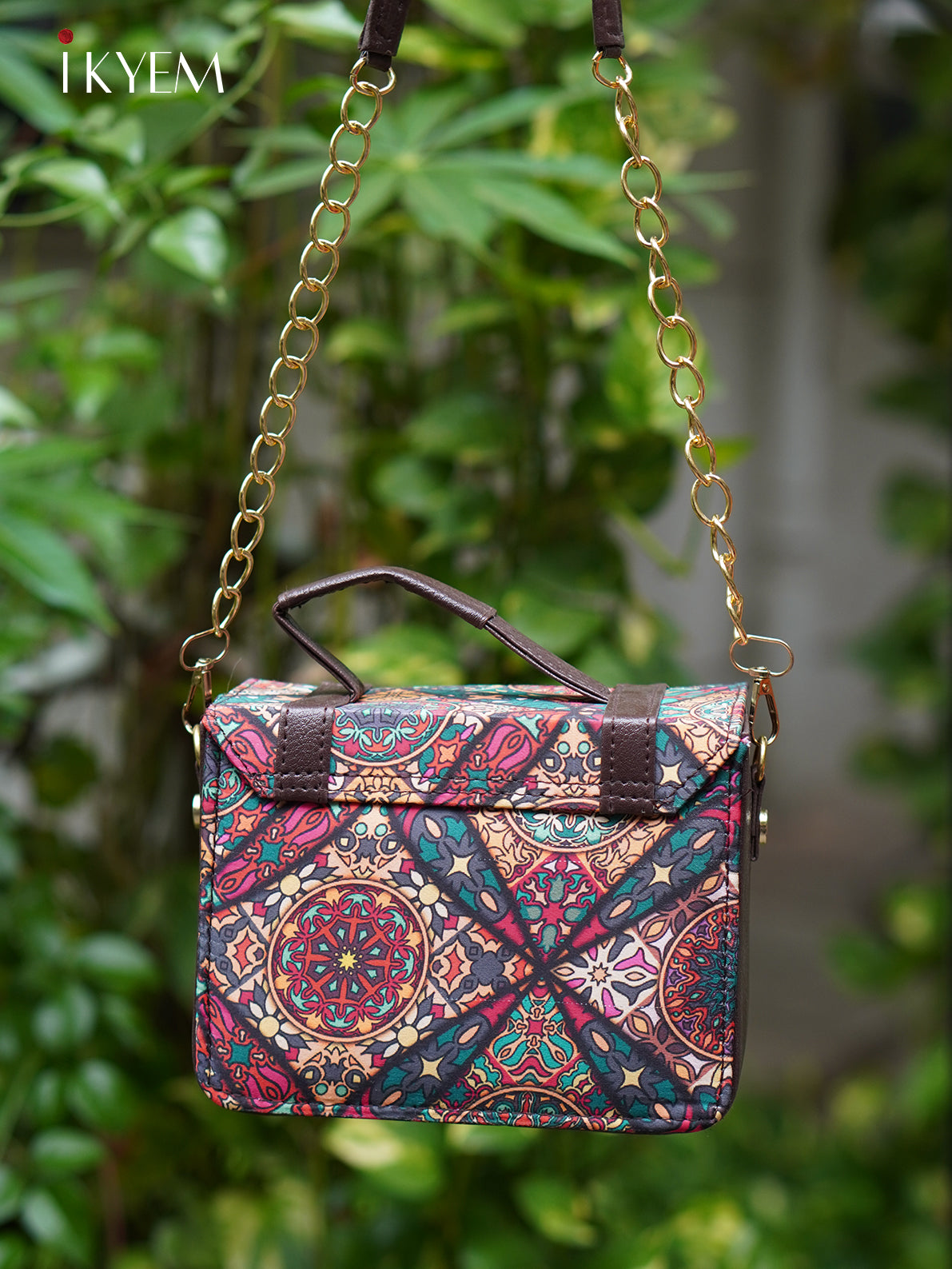 Pink & Brown - Ajrakh hand bag