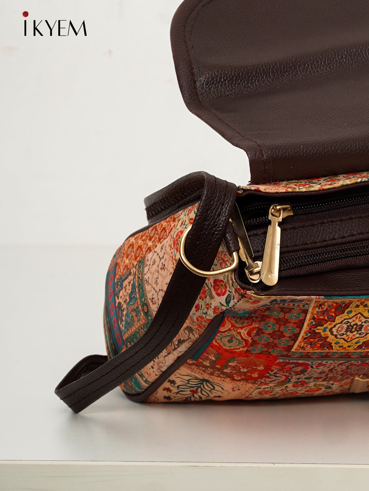 Peach & Brown - Ajrakh HandBag