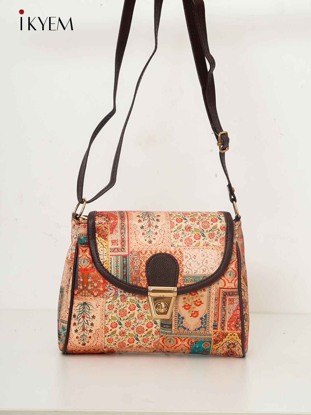 Peach & Brown - Ajrakh HandBag