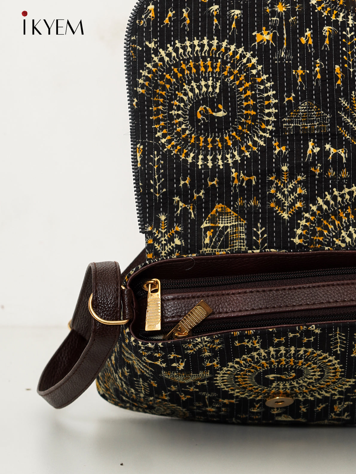 Black - Ajrakh Hand bags